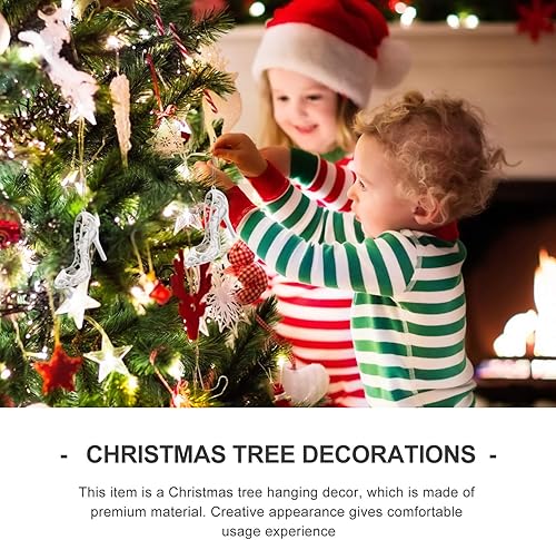 Miniatura 3 de Alipis Adornos de Navidad novedosos colgantes de tacones altos, juego de 6 piezas para decoración del árbol de Navidad del hogar