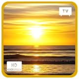 黄金の海の夕暮れ – 穏やかな波と夕焼けの光