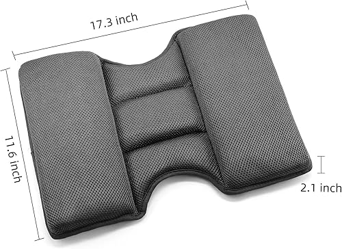 Miniatura 6 de Almohada de apoyo lumbar para automóvil, cojín de apoyo de respaldo medioinferior para silla de oficina de asiento de automóvil, diseño ergonómico