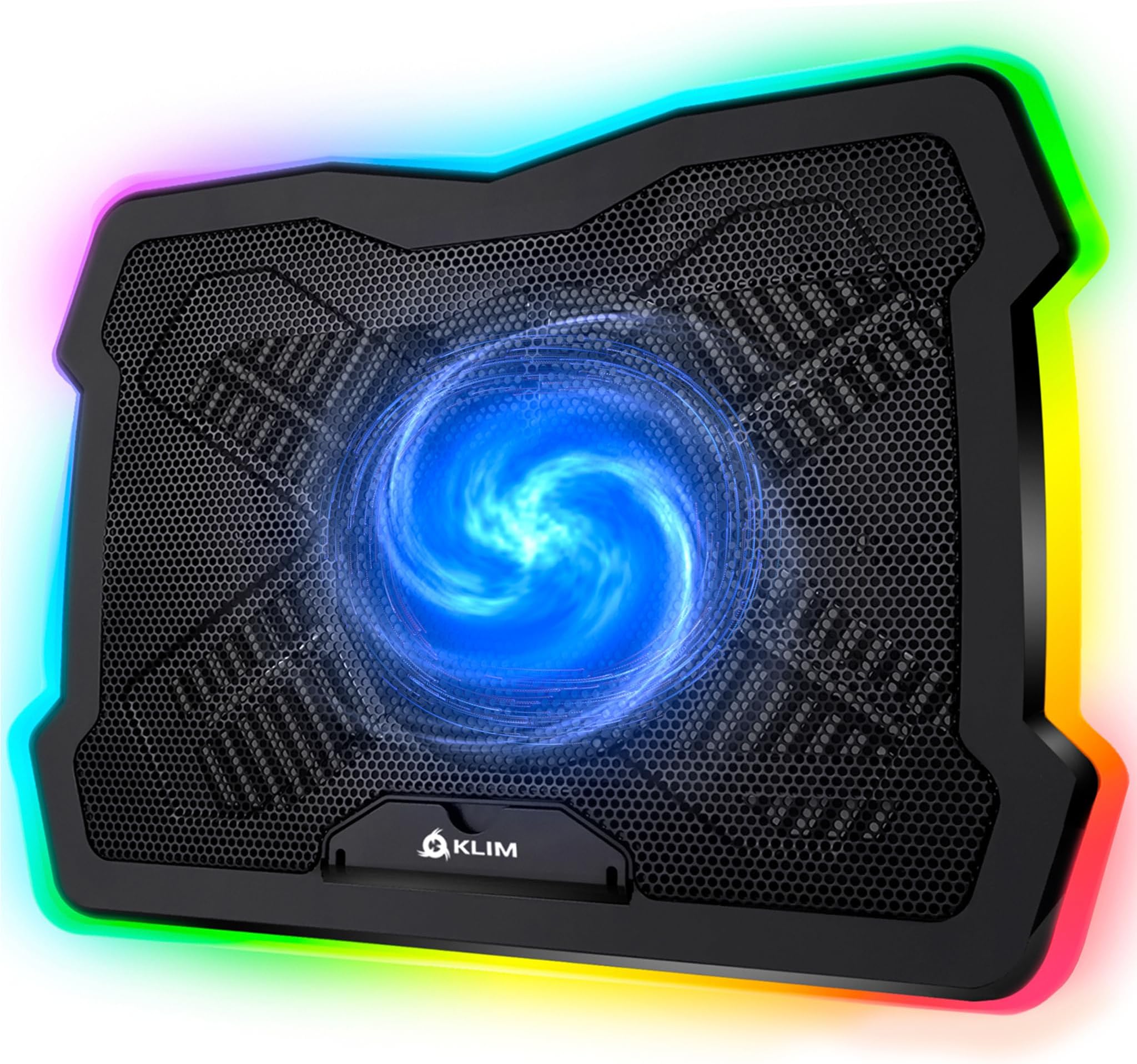 Ultimate + RGB Laptop Cooling Pad with LED Rim + Gaming Laptop Cooler + USB Powered Fan + Very Stable And Silent Laptop Stand + Compatible up to 17" + For PC Mac PS4 Xbox One + NEW 2020
