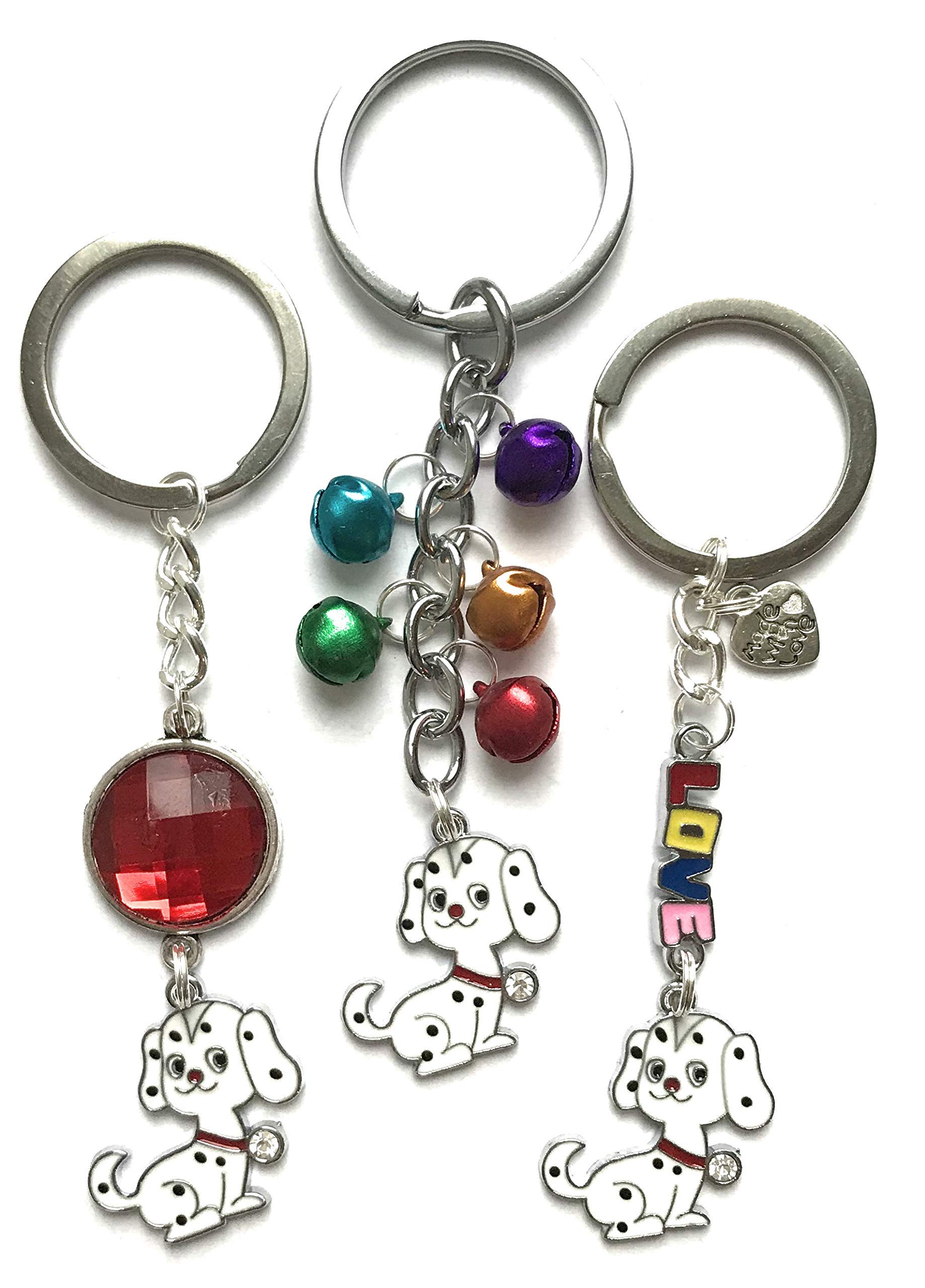 Dalmatians/dog keyring - various designs - 101