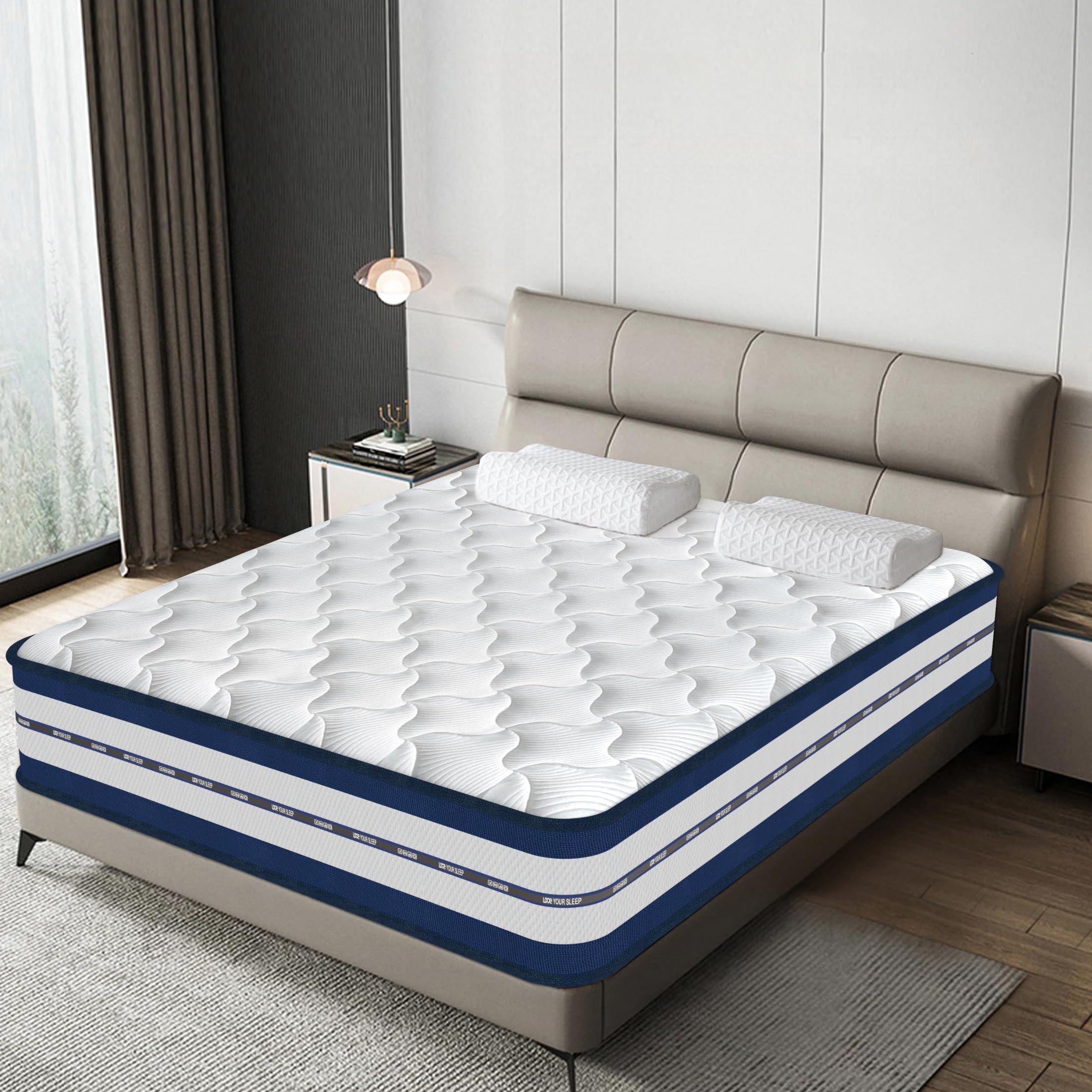 Colchón Viscoelástico 140x200 cm | Altura 28cm | Cama de Espuma Memoria | Antibacteriano y Hipoalergénico | Ergonómico Firmeza Media | Alta Densidad | Transpirable y Duradero | Certificado Oeko-Tex