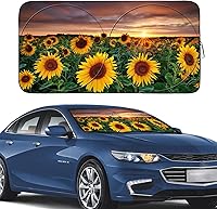 Vista 7 de Gven Parasol para Parabrisas de Coche, Parasol de Coche de Diseño Artístico Plegable, Parabrisas con Visor Solar Reflectante de Calor para Verano