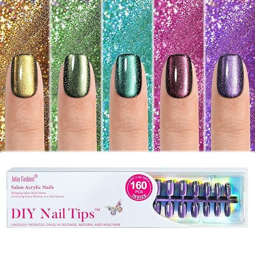 Press on Nails Short Square - Cat Eye Press on