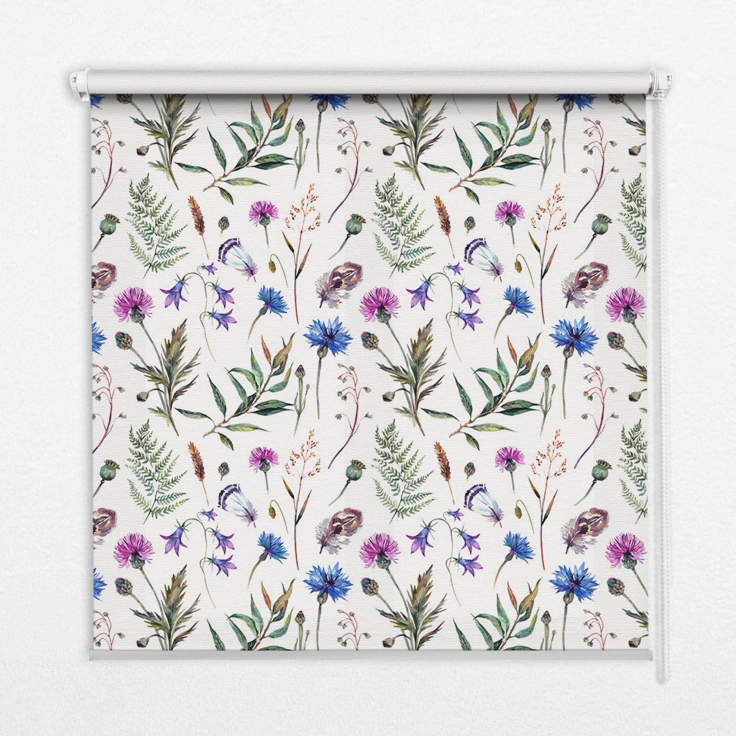 Store occultante sans perçage anti-lumière 60x180cm aux fleurs colorées