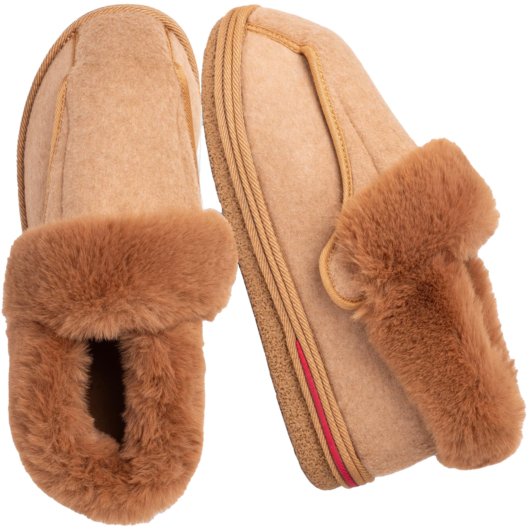 Women's Micro Suede Faux Fur Fleece Lined Memory Foam Winter Slipper Bootie