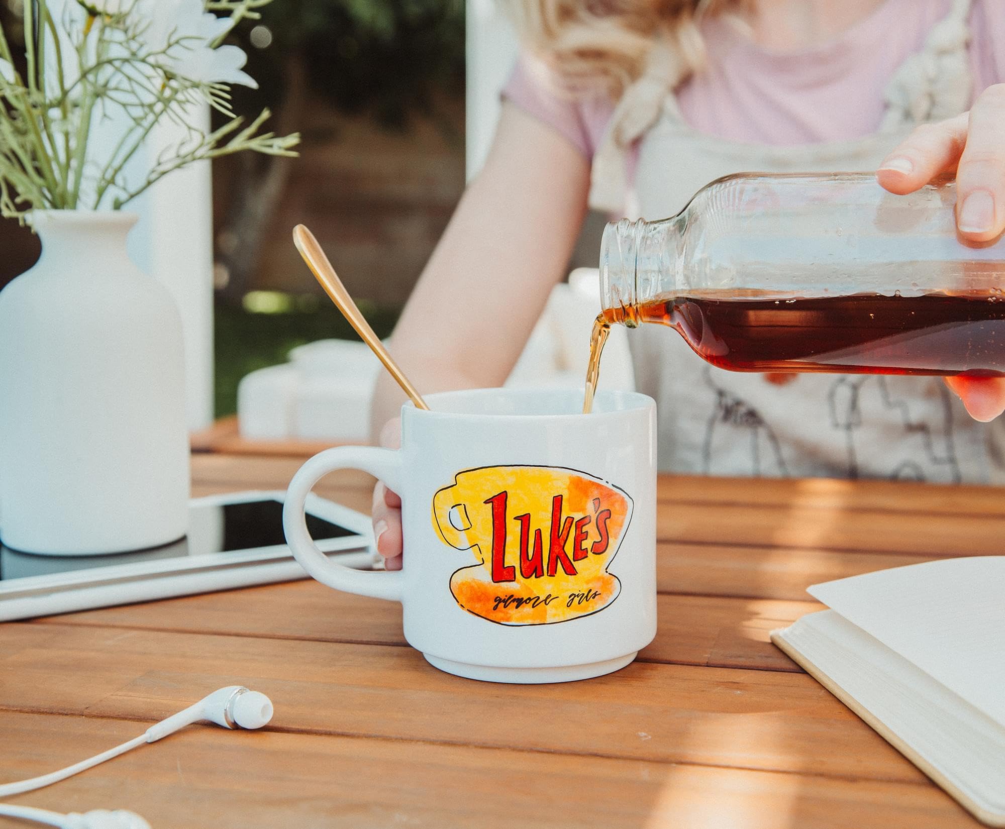 Silver Buffalo Gilmore Girls Luke's Diner Single Stackable Ceramic Mug, Yellow - Image 4