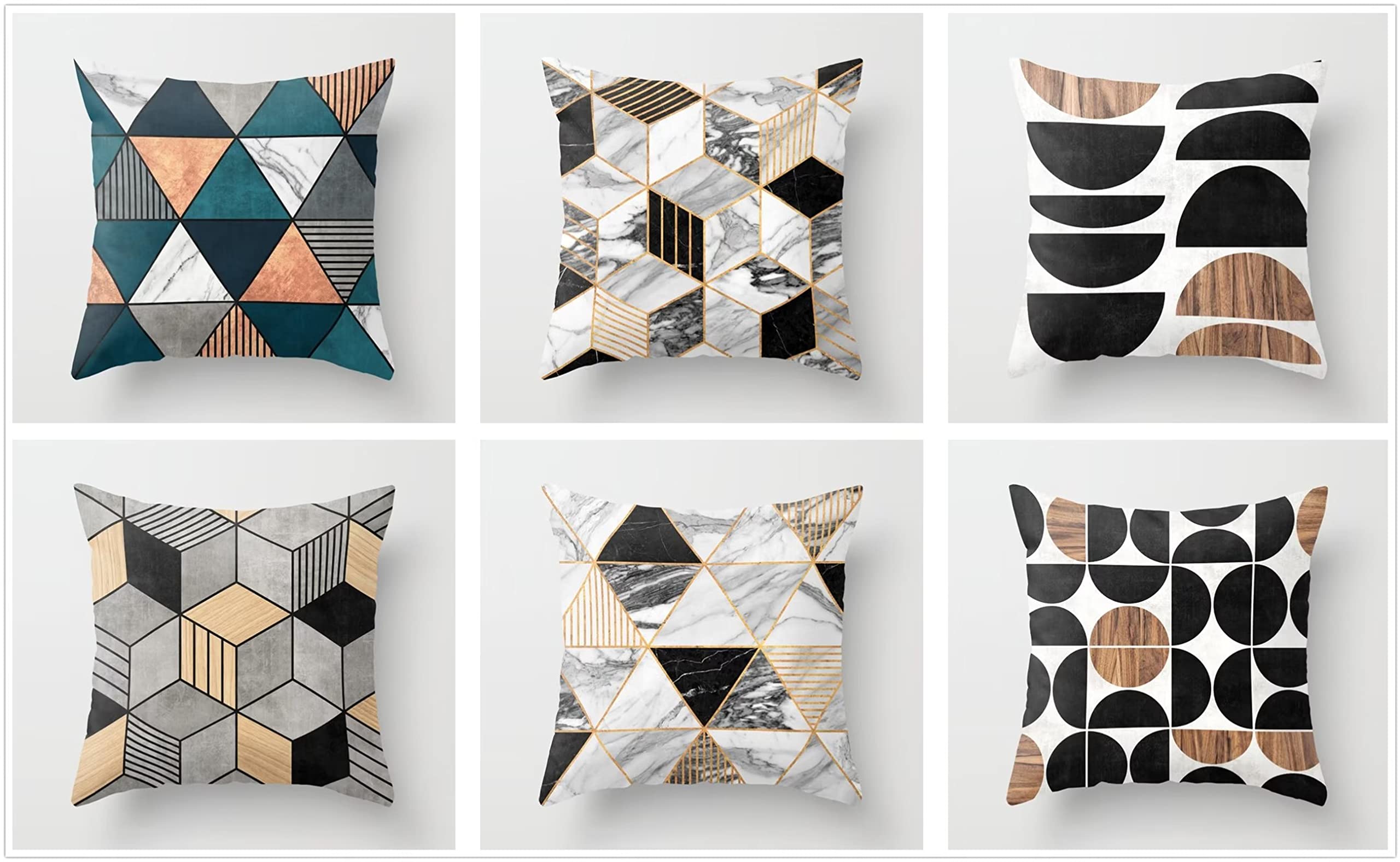 Amazon.co.jp: カラフルな幾何学 クッションカバー 30x30cm 北欧