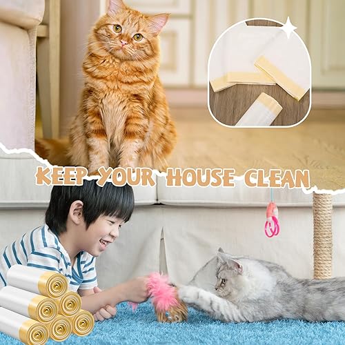 Miniatura 5 de Paterr Bolsas de arena para gatos con cordón para cajones de desechos, bolsas de arena para gatos de 9 a 11 galones, bolsas de repuesto para bandeja