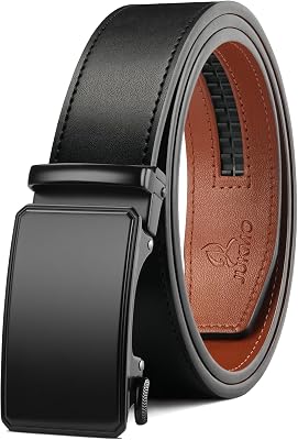 JUKMO Gürtel Herren, Ledergürtel Ratsche Automatikschließe, 35mm Breit Gürtel