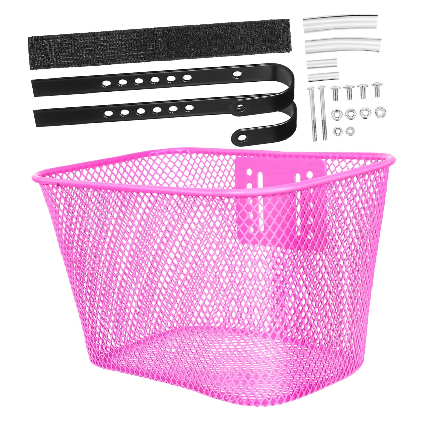 GOOHOCHY Front Bike Basket for Women Sturdy Mesh Holder with Hooks for Handlebar Storage for Cycling Shopping and Travel