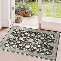 Vista 76 de Alfombra de área lavable de 5 x 7 pies para sala de estar, alfombra grande abstracta para comedor, dormitorio, alfombra antideslizante de 5 x 7