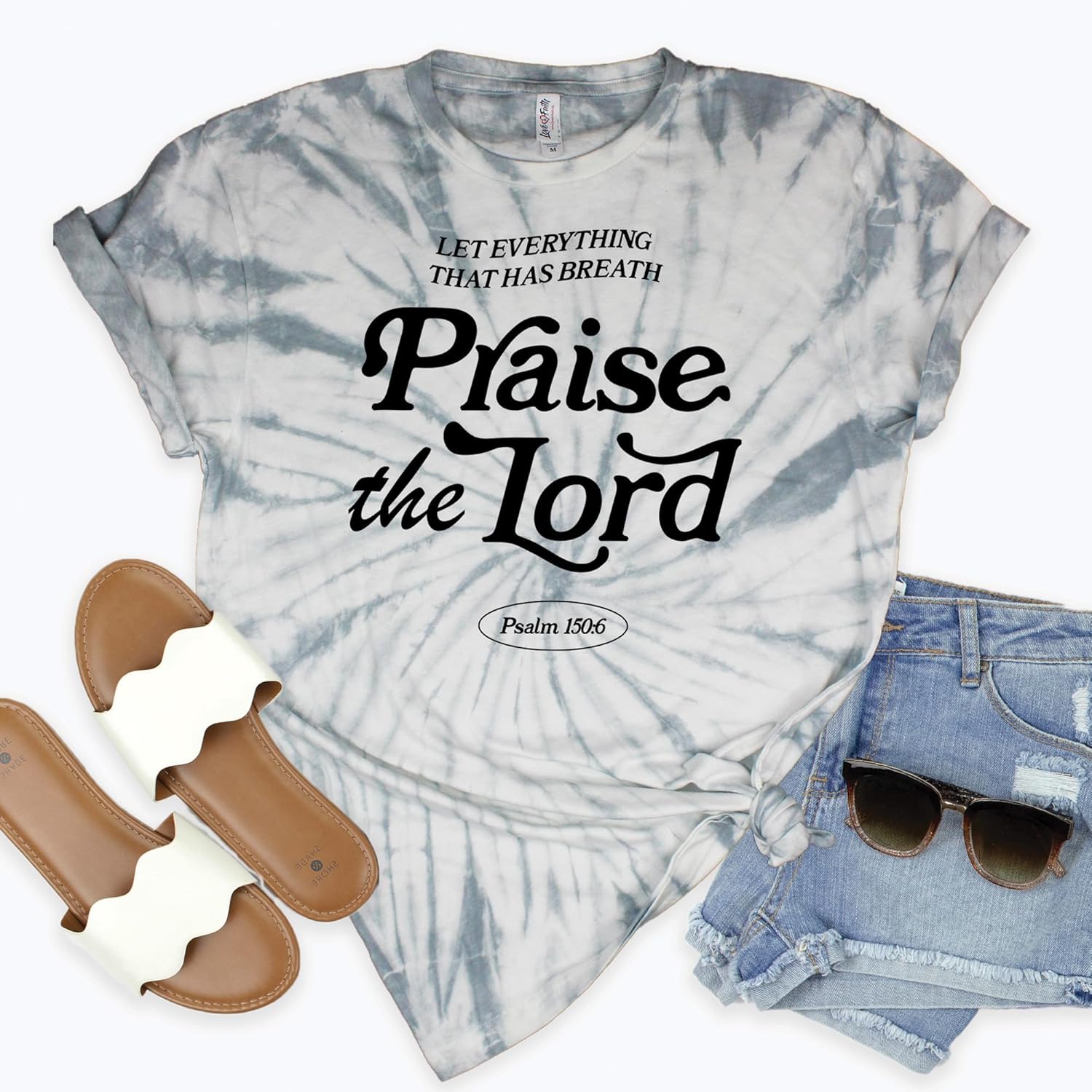 Love in Faith | Praise The Lord | Christian T-Shirts for Women | Faith-Based Apparel | Christian Gifts - Image 3