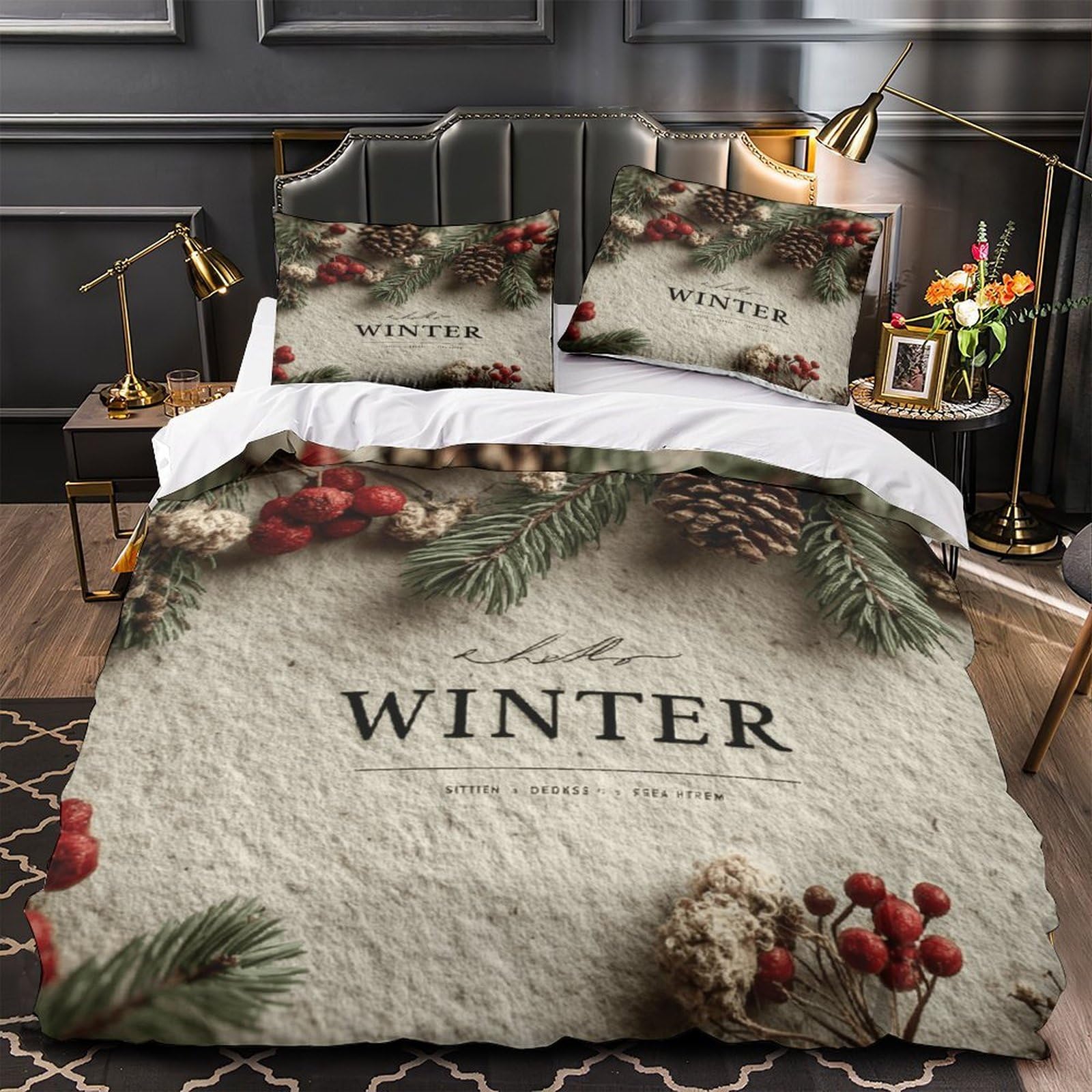 Parure de lit super douce et respirante housse de couette imprimée 3D
