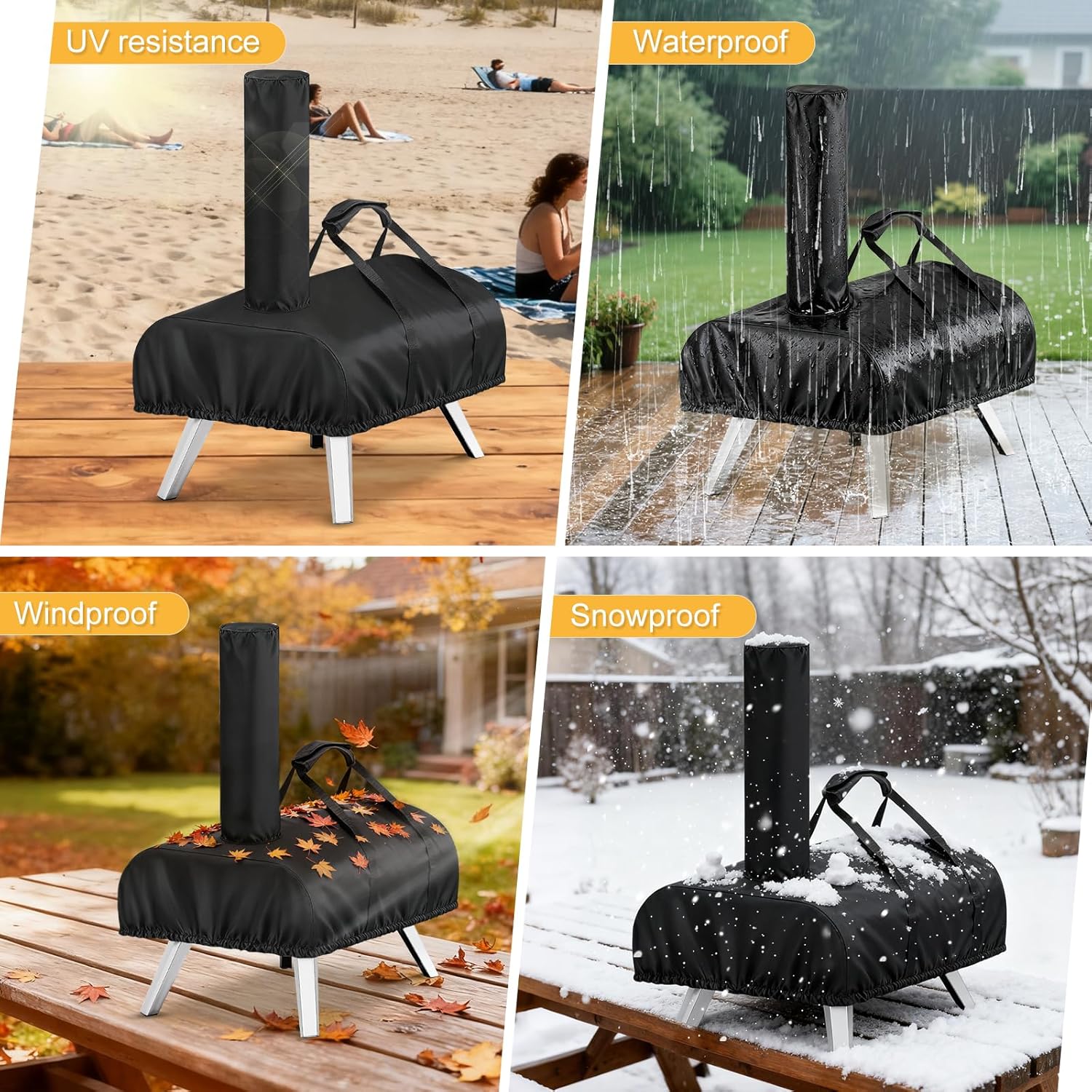 Pizza Oven Cover for BIG HORN 16,TwoPone Waterproof Pizza Oven Accessories Carry Cover for Outdoor