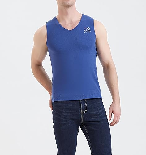 Miniatura 4 de Ropa interior térmica de invierno con forro polar para hombre, camiseta sin mangas, capa base cálida, chaleco sin mangas para clima frío