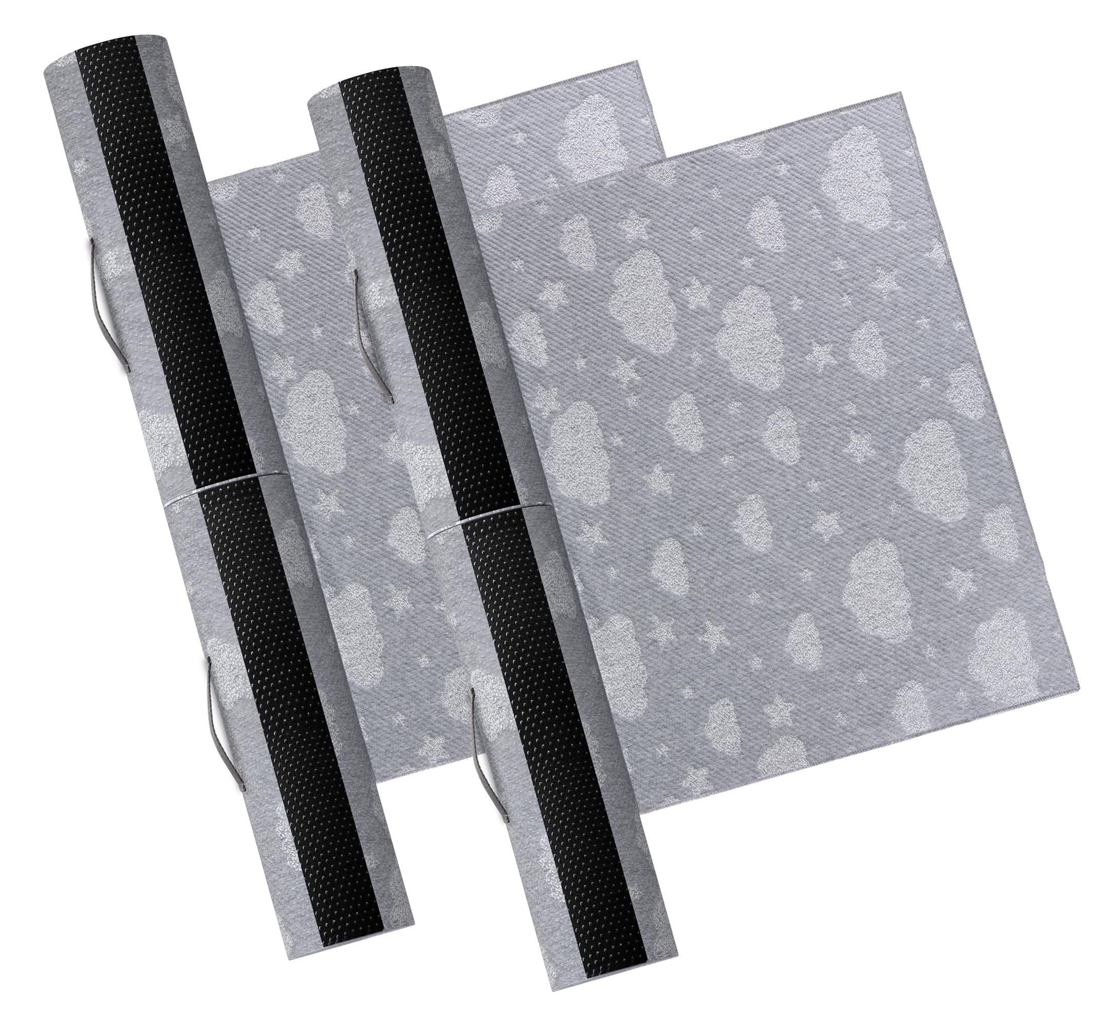 Kohentact Faltbares Baby Bettgitter Rausfallschutz 2stk aus Foam mit Auflage & rutschfesten Pads - Wasserdichter waschbarer weicher Abnehmbarer Bezug Sicheres Bettgitter für Kinder Senioren Bed