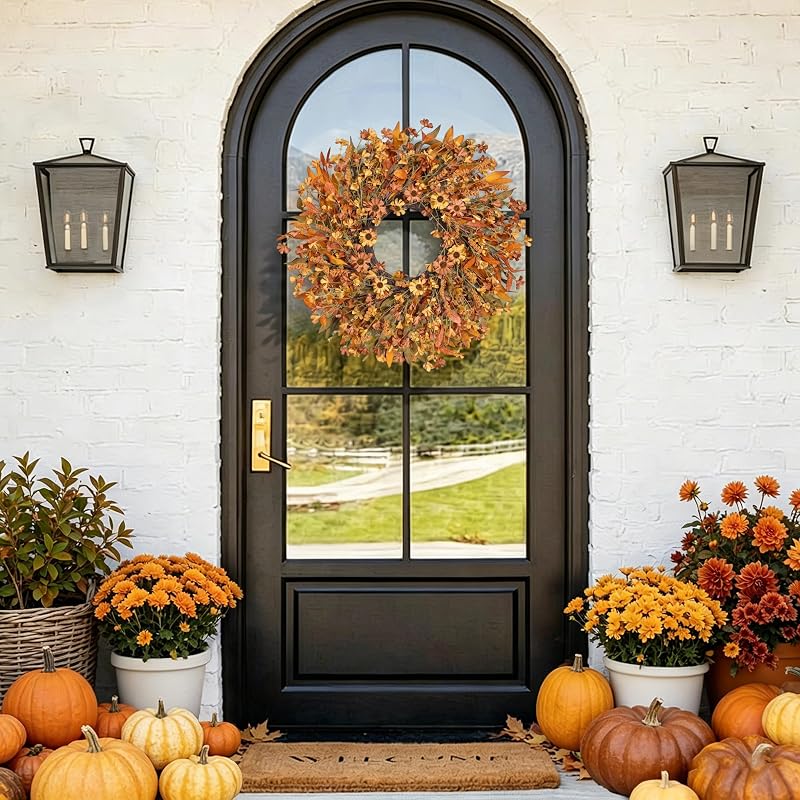 Ghrdopy 24 Inch Fall Wreath Front Door – product photo 9 of 9