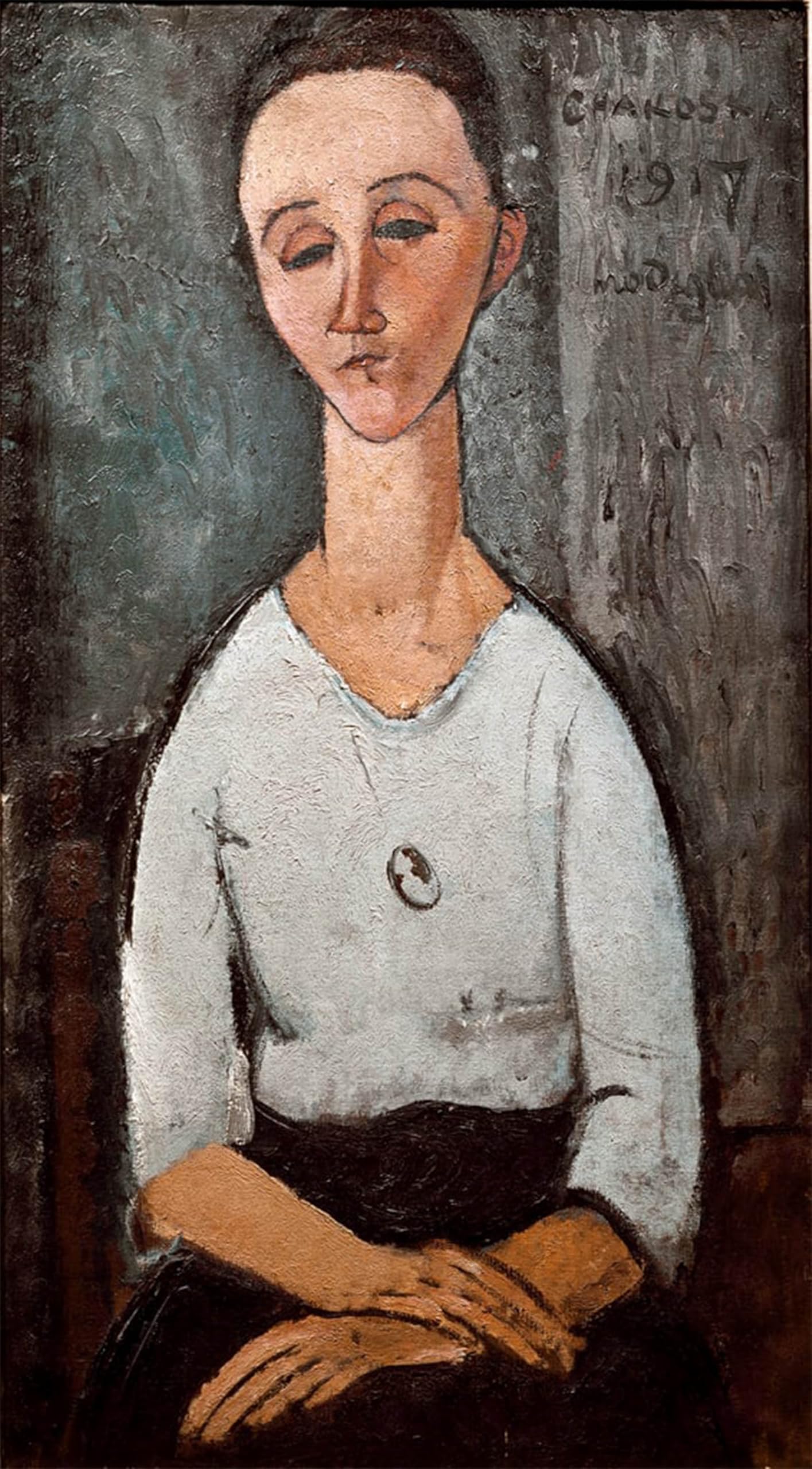 POSTERIIk Famous Animal Posters Vintage Picture Portrait of Mrs Chakoska Painting by Amedeo Modigliani Modern Wall Decor for Home Decor 60x90cm