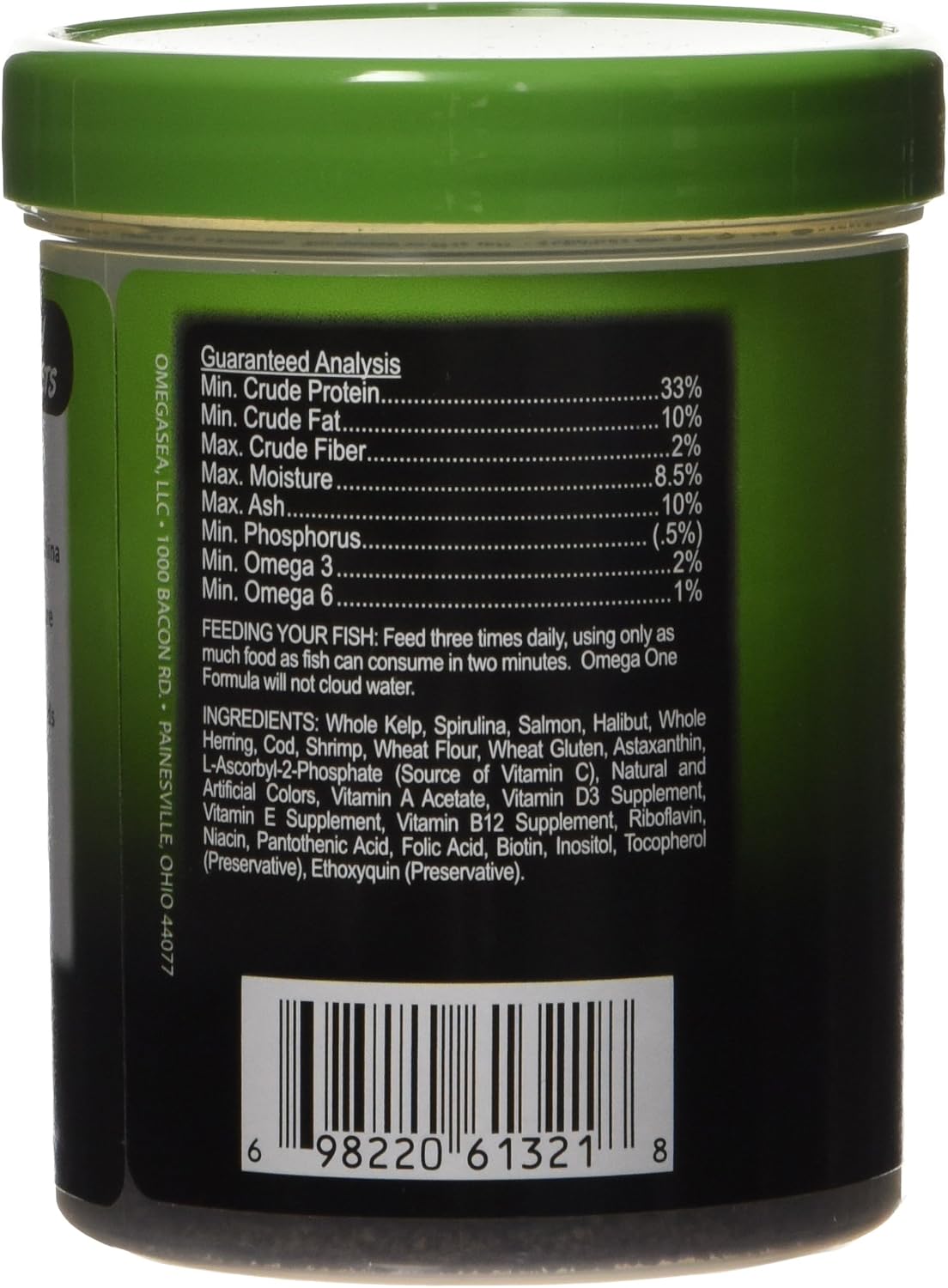 Omega One Veggie Mini Pellets Slow Sinking Fish Food 3.5oz