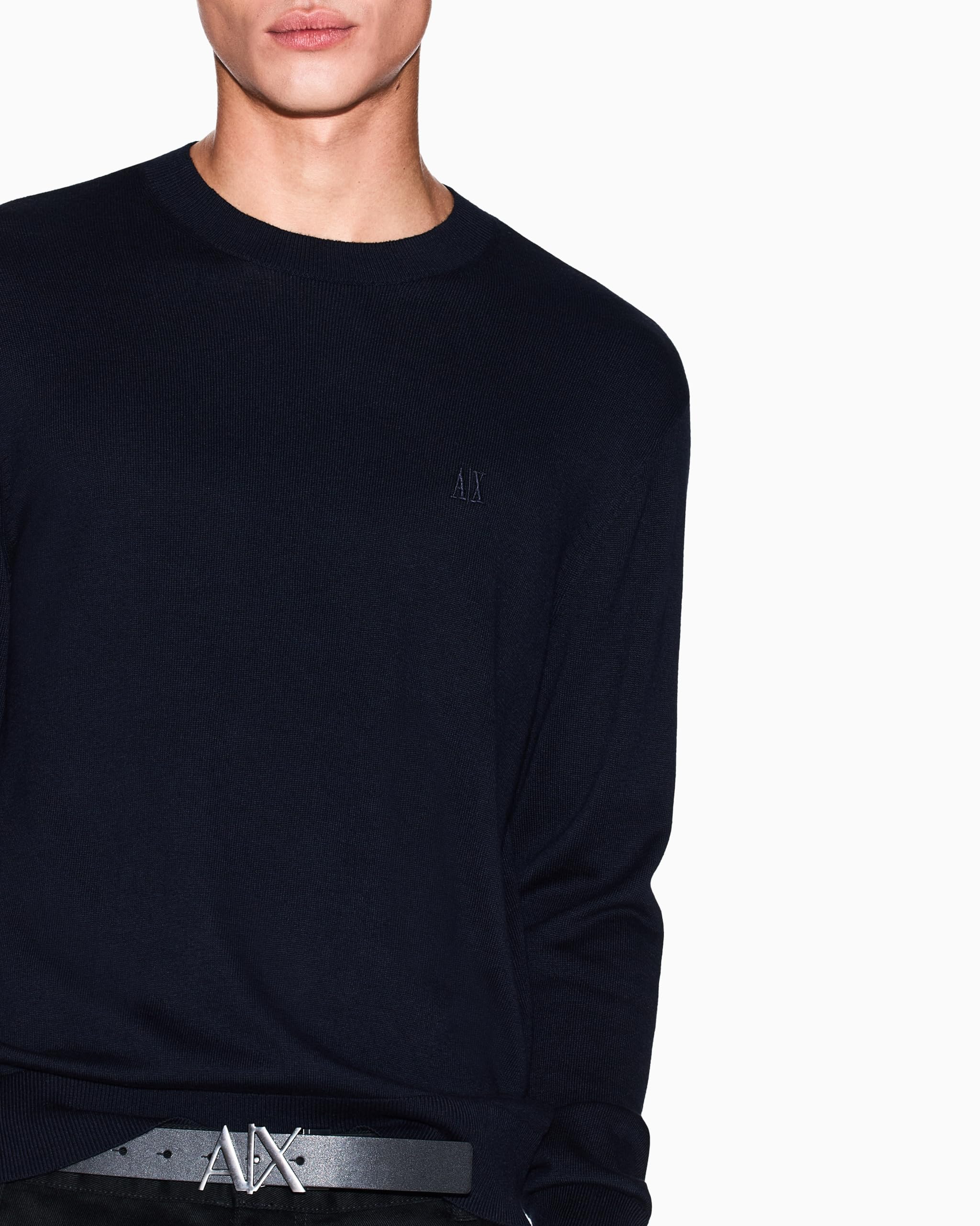 Armani Exchange Icon Project, Embroidered Logo Pullover Uomo (Pacco da 1)
