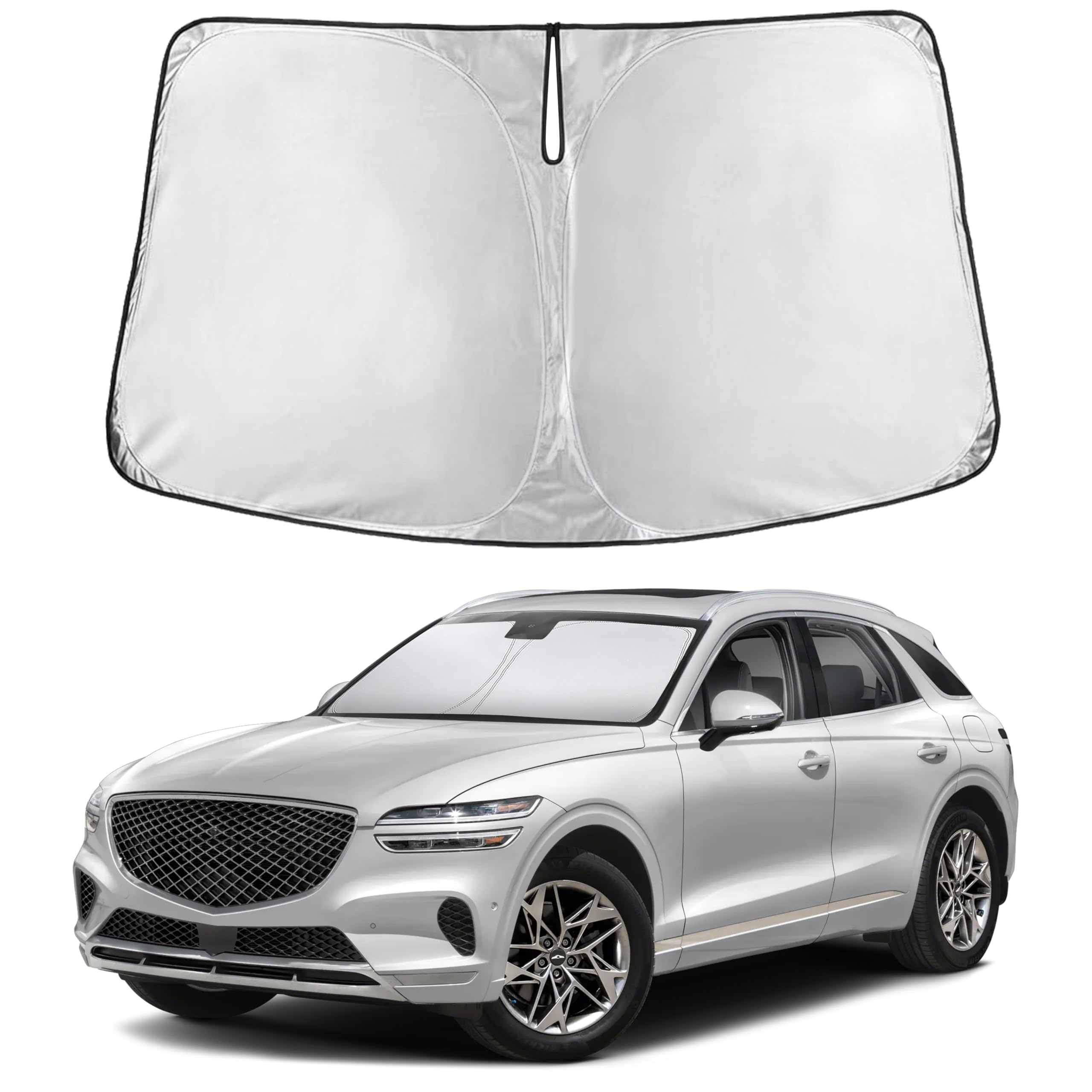 EcoNour Windshield Sunshade Compatible for Genesis GV70 2022-2024 2025 2026