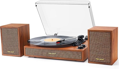 Reproductor de discos de vinilo con altavoces, codificación USB a PC, 33-13 45 78 RPM tocadiscos Bluetooth vintage con altavoces estéreo duales, Reproductor de discos de vinilo con altavoces, codificación USB a PC, 33-13 45 78 RPM tocadiscos Bluetooth vintage con altavoces estéreo duales,
