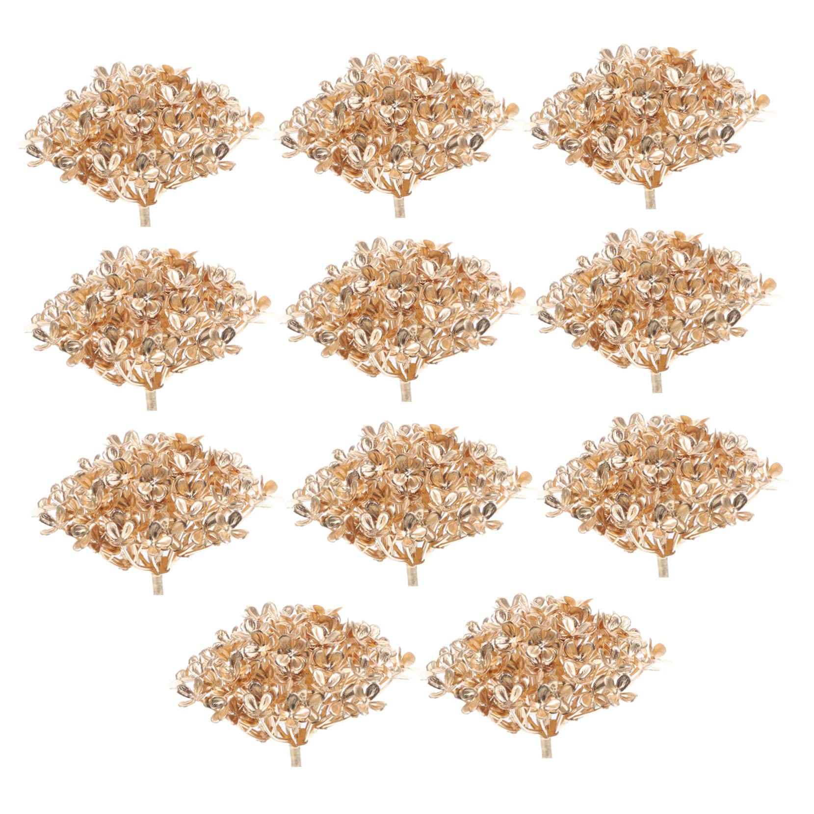 Alipis 3 Sätze Künstlicher Hortensienkopf Künstliche Blumen Masse Pfingstrosen Wildblume Groß Schaum Anlage Kaktus Künstliche Eukalyptusblumen Bausatz Golden Plastik 10 Stück * 3
