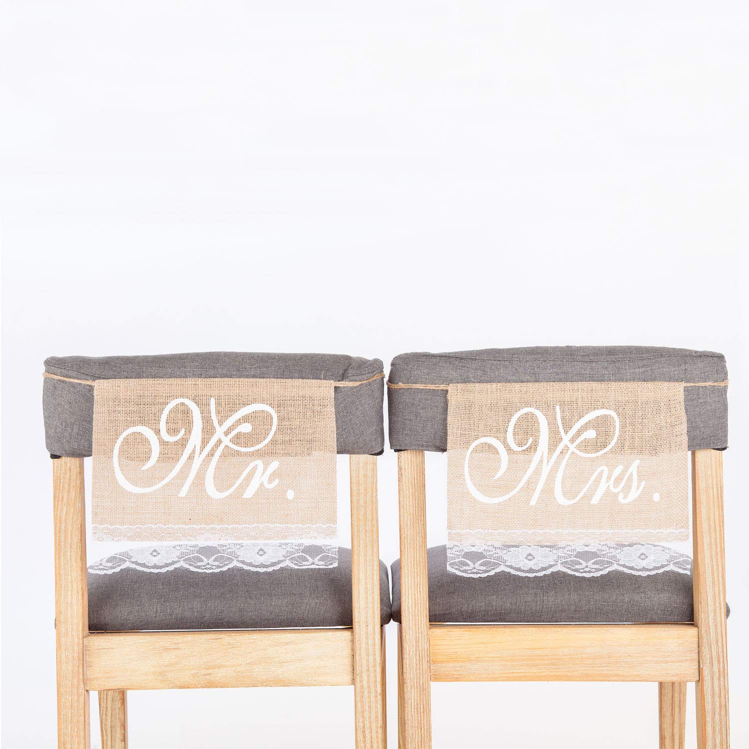 Decorazioni Matrimonio Just Married - Banner In Legno Mr &amp; Mrs Con Palloncini Vintage