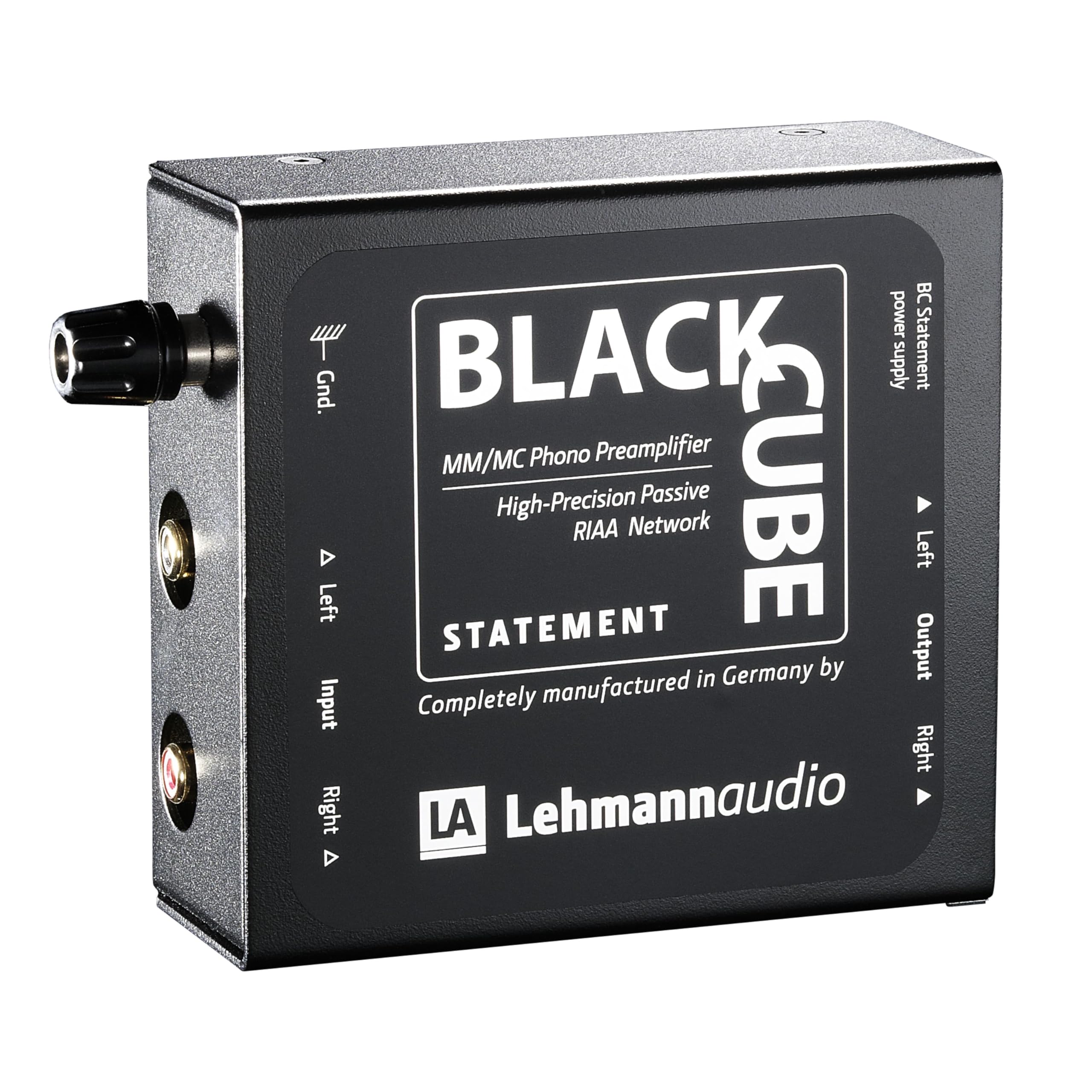 Lehmann Statement Black Cube Preamplificatore audio MM/MC 103 x 108 x 45 mm Nero