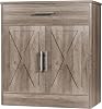 Shintenchi Farmhouse Storage Cabinets with Doors and Shelves,Kitchen Barn Door Storage Cabinet with Drawers,Coffee Bar Cabinet Buffest Sideboard for Dining Room,Living Room,Bathroom,Entryway,Ash Grey
