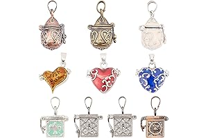 Arricraft 10Pcs Antique Pendants, Hanging Box Charms, Prayer Box Charms, Open Box...