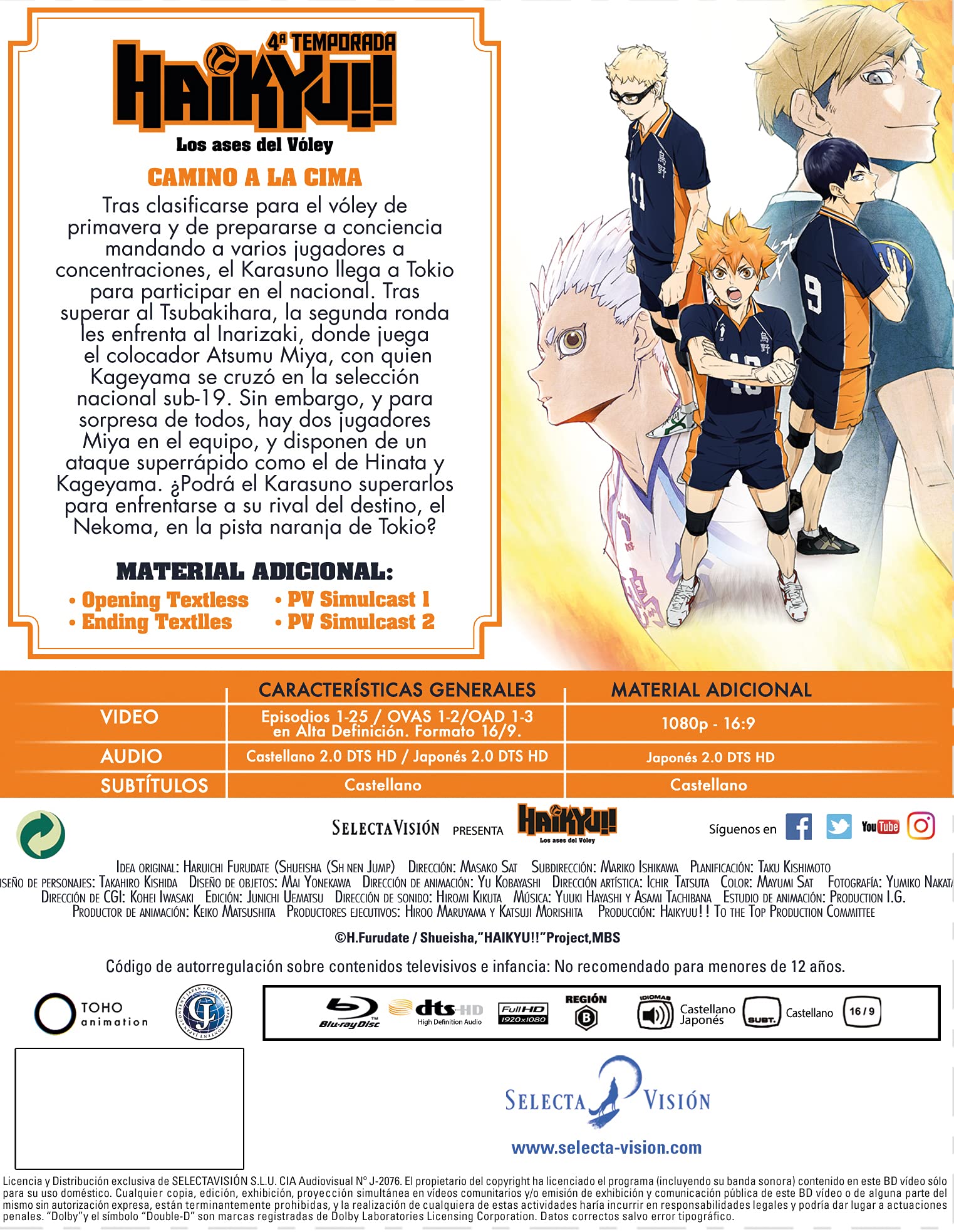 Haikyu!! Los Ases del Vóley - Cuarta Temporada [Blu-ray]
