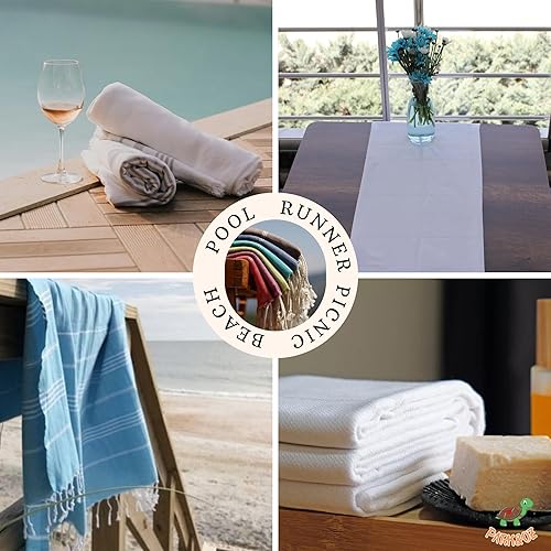 Miniatura 8 de Park & Oz Turkish Peshtemal - Toallas de playa de gran tamaño, 39 x 71 pulgadas, ligeras, de secado rápido, ideales para viajes, yoga, piscina, spa