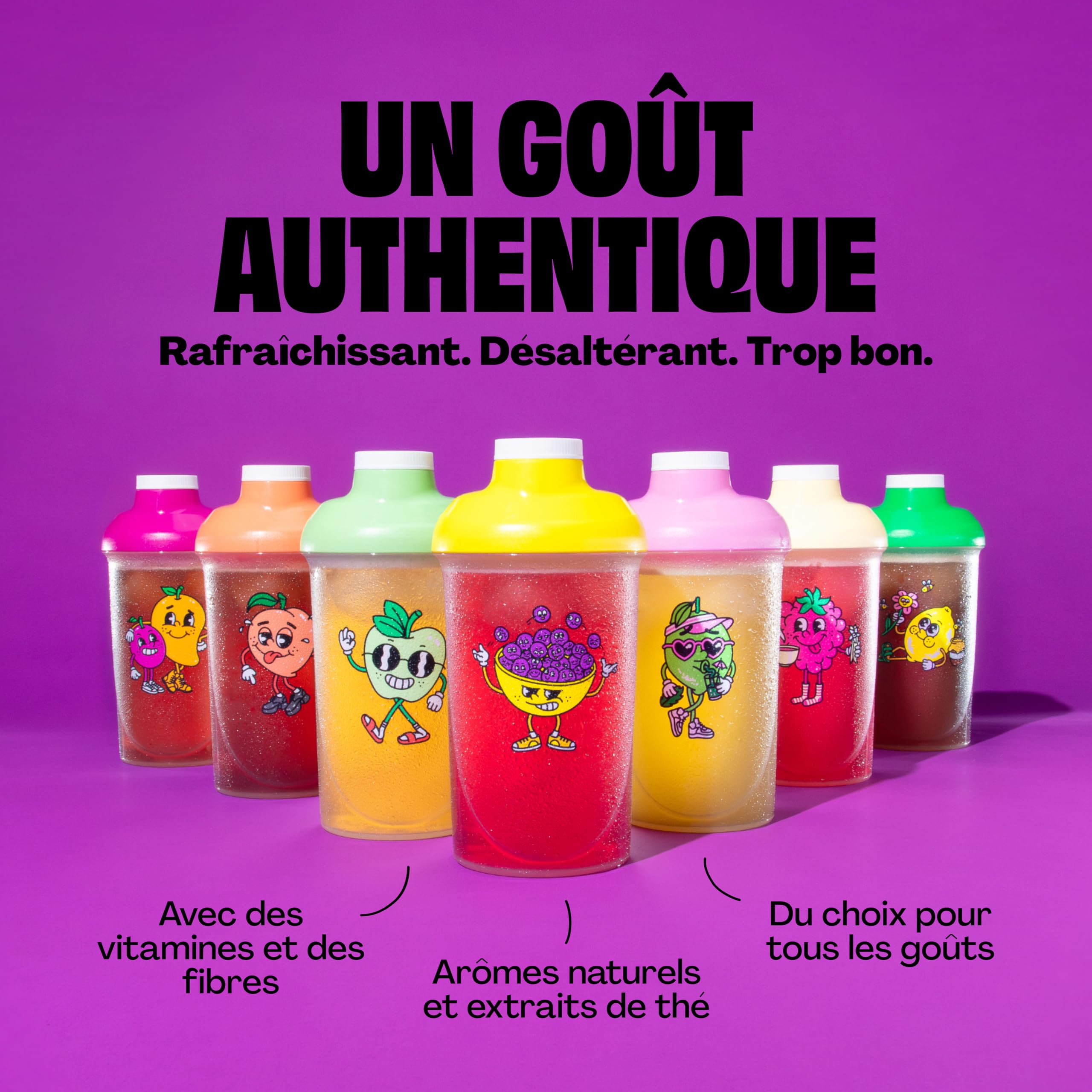 HOLY Iced Tea Kit de démarrage - Thé glacé sans sucre | 2x7 portions au goût naturellement fruité | avec antioxydants | Vegan, à base de vrai thé, arômes de fruits 100% naturels
