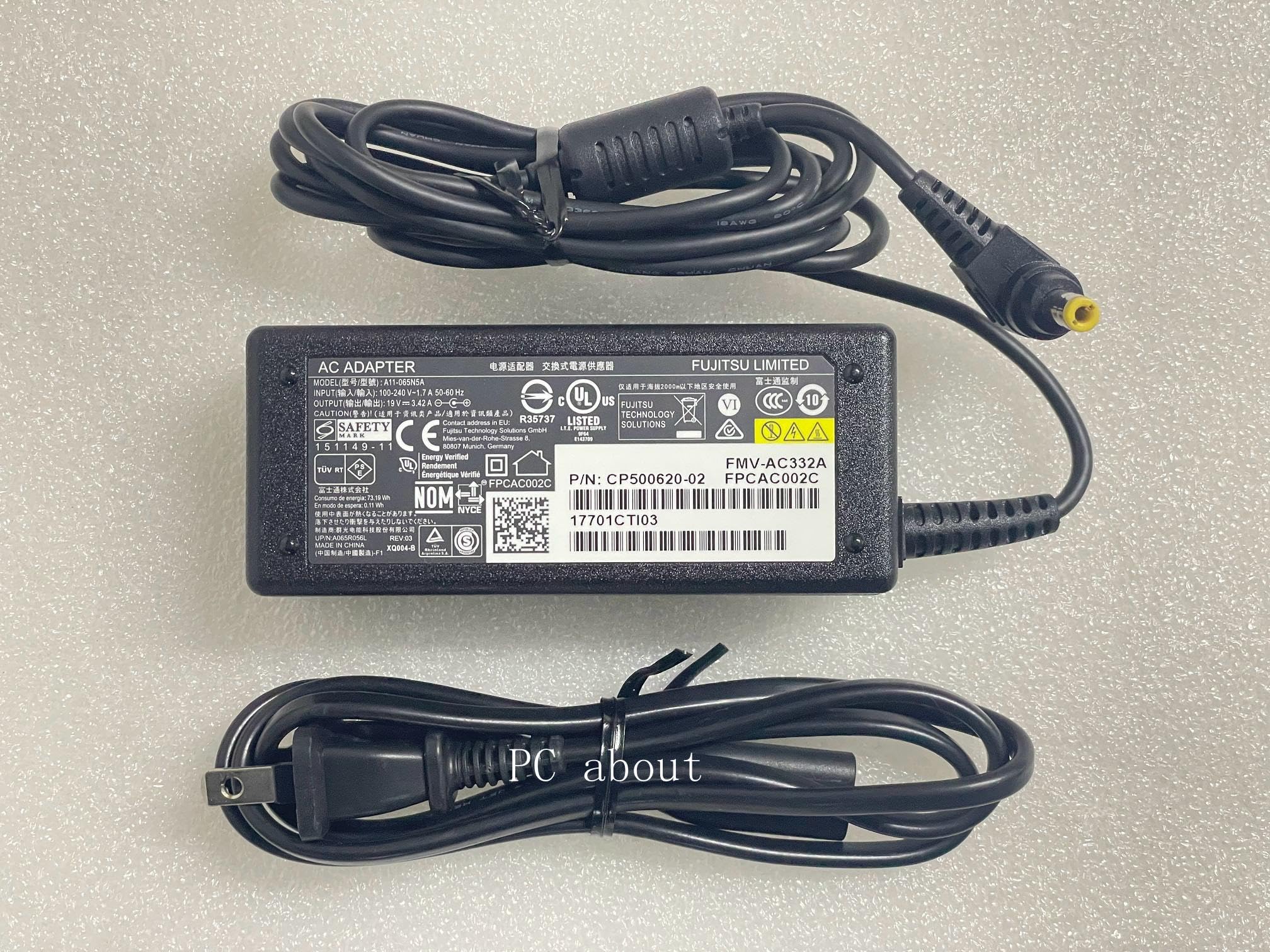 FUJITSU ACアダプタ FMV-AC332A FMV-BIBLO 富士通 (FUJITSU)ノートパソコン100%純正ACアダプタ
