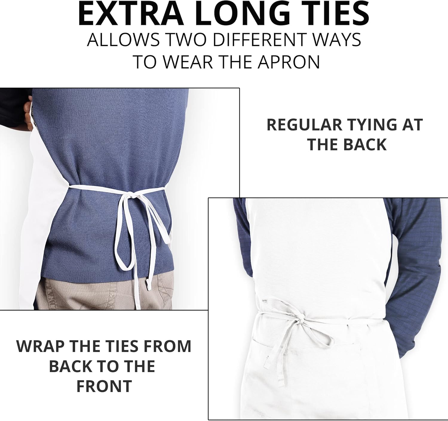 Utopia Kitchen 2 Pack Bib Apron, Adjustable with 2 Pockets, Water and Oil Resistant, Cooking Kitchen Chef Apron for Women Men - Image 6