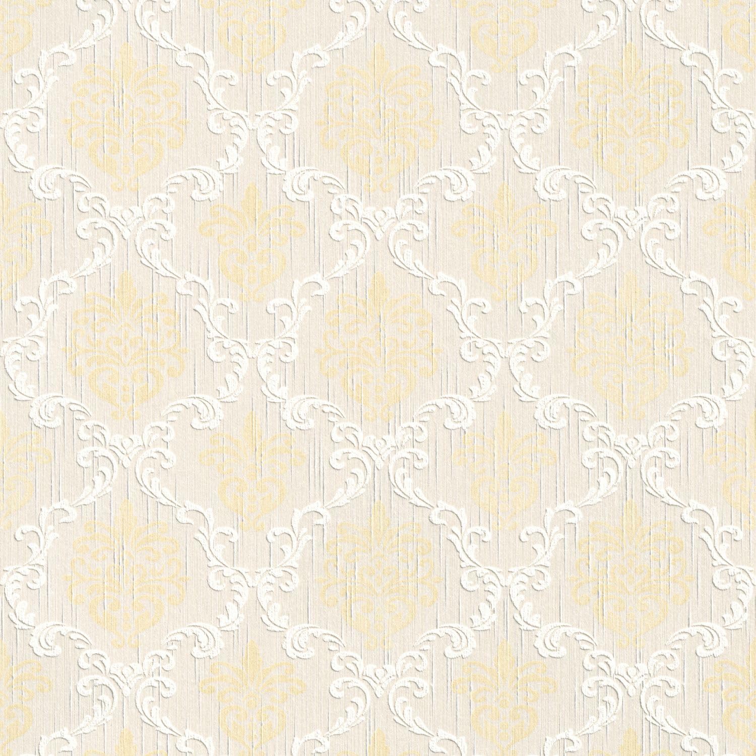 Profhome Barock Tapete 956297-GU Textiltapete creme gold beige 0,53 m x 10,05 m / 5,33 m2