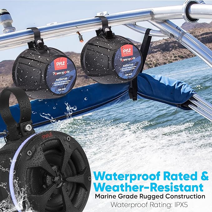 Kit de Parlantes Off-Road Impermeables Pyle 4" 800W con Amplificador y Luces RGB miniatura 4