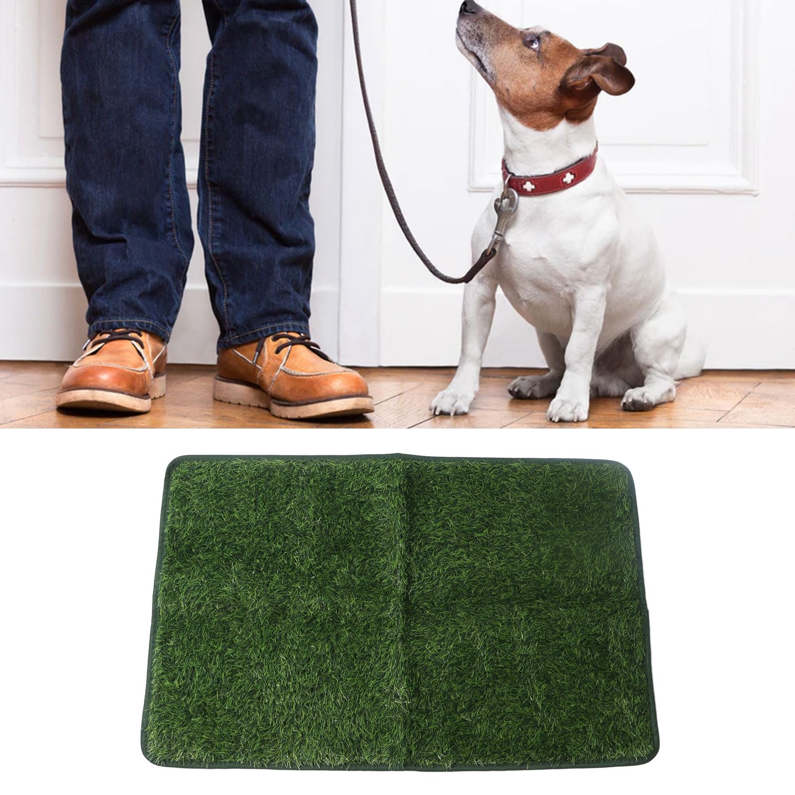 Zerodis Pet Turf Toilet Tray,Reusable Dog Training Potty Pad Tray Puppy Potty Training Grass Tray Dog Replacement Grass Pee Pads for Dogs and Small Pets Potty Training - Image 2