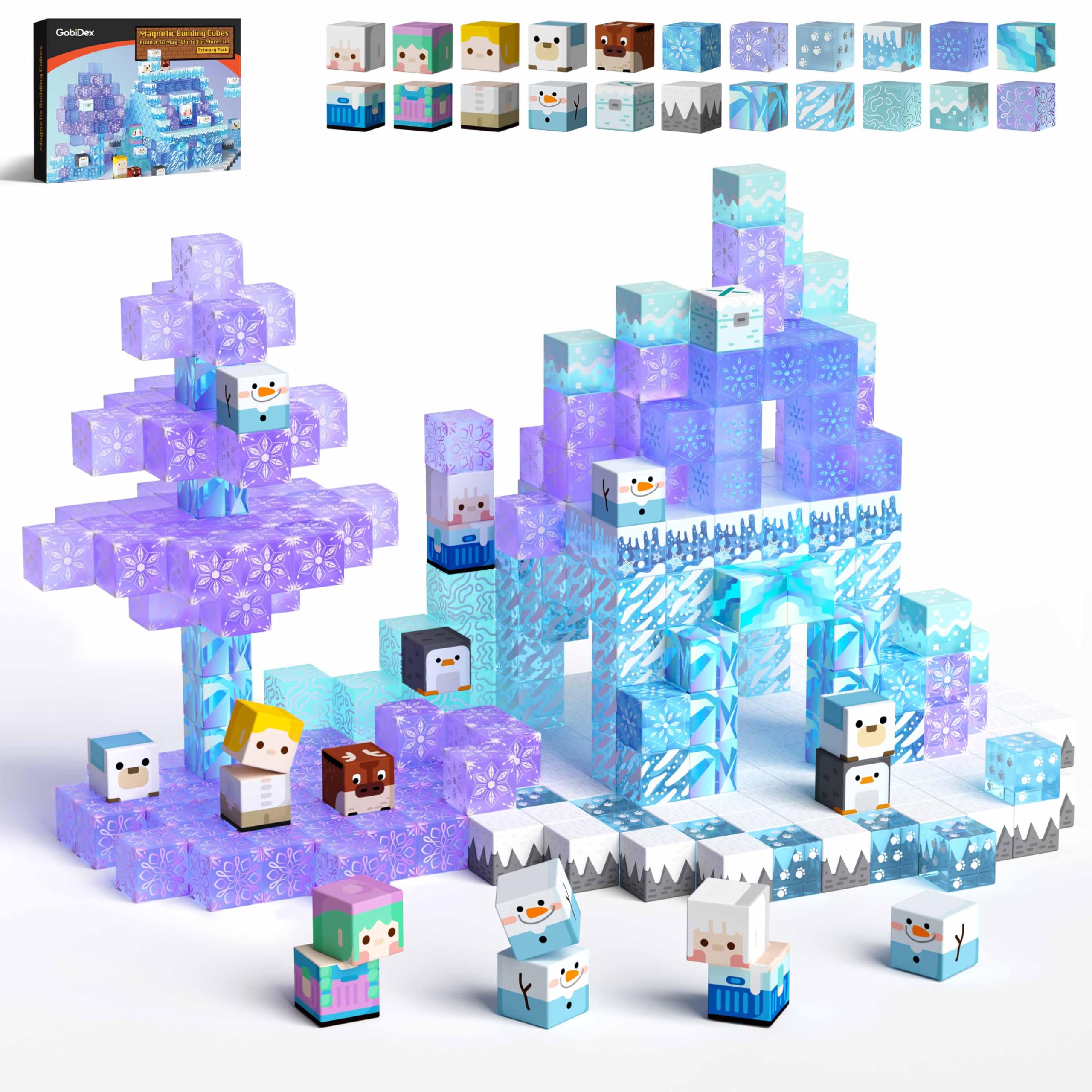 GobiDex Magnetic Blocks Magnet Building Toys, Frozen Toys Princess Castle for Girls, STEM Creative Sensory Birthday Gift for Kids Age 3+ Years Old