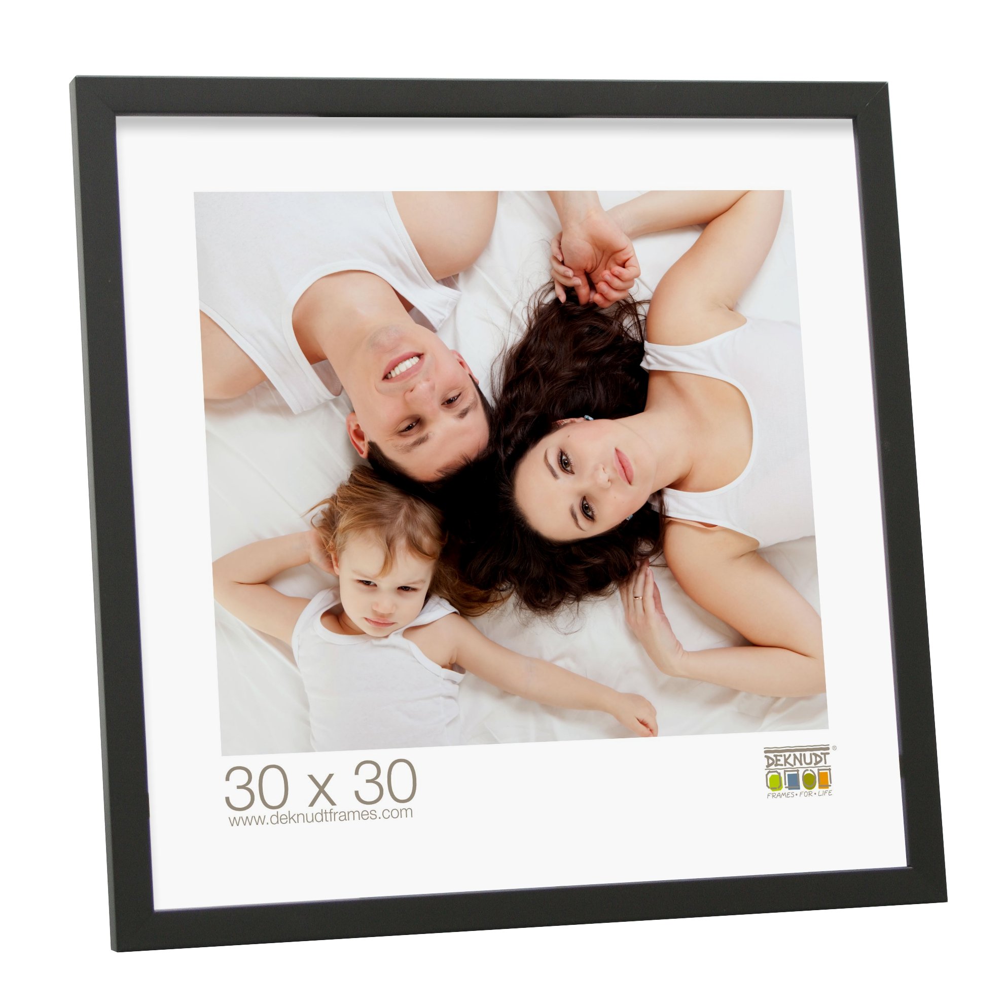 Cadre photo bois noir 30x40 Deknudt S43AK2 grand format pour affiche et poster
