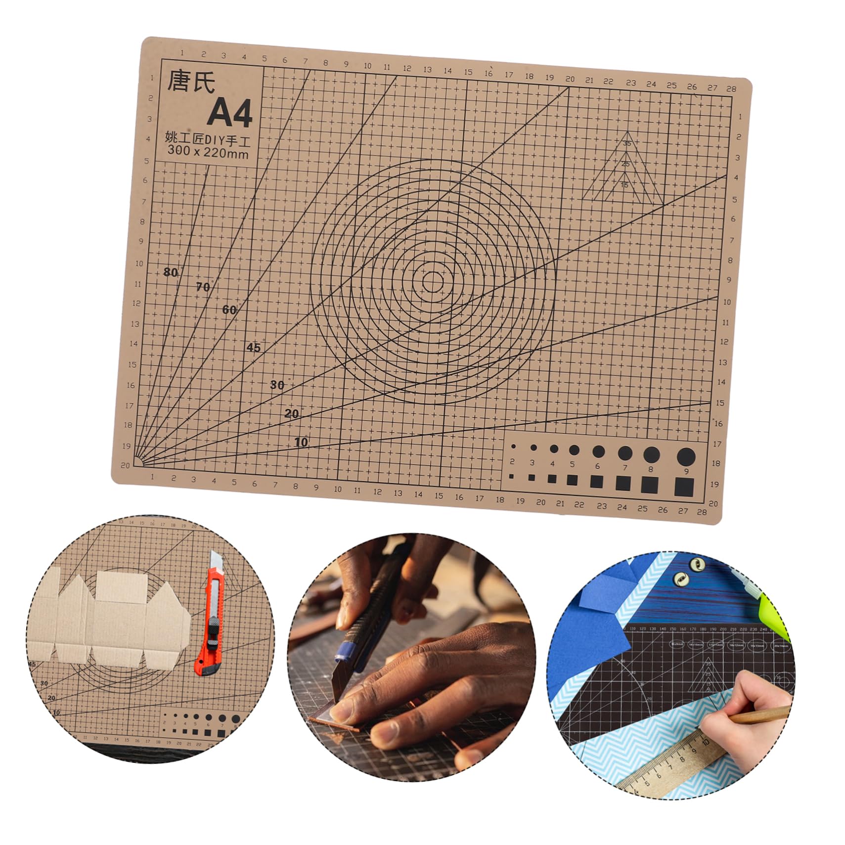 HAPINARY Selbstheilende Schneidematte A4 - Doppelseitige Bastelunterlage Für Präzisionsarbeiten