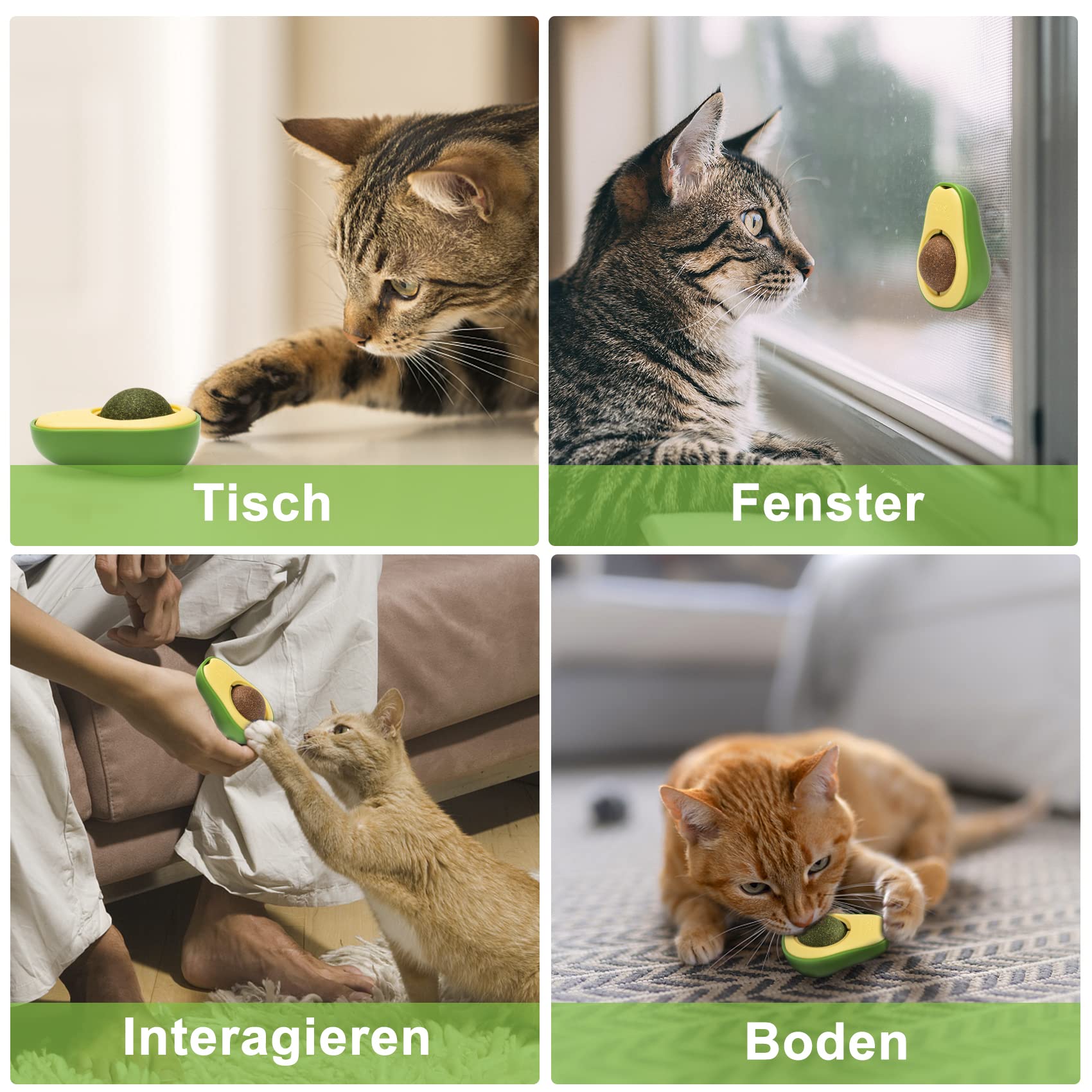 Bolas De Catnip, Golosinas De Hierba Gatera Giratorias De 360° Con Tapa, image size:1700x1700