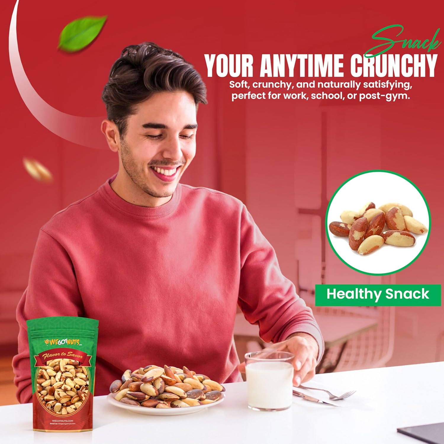 We Got Nuts Whole Brazil Nuts - 3 Pounds, Shelled, Raw, Natural, No Preservatives Added, Non-GMO, NO PPO, 100% Natural