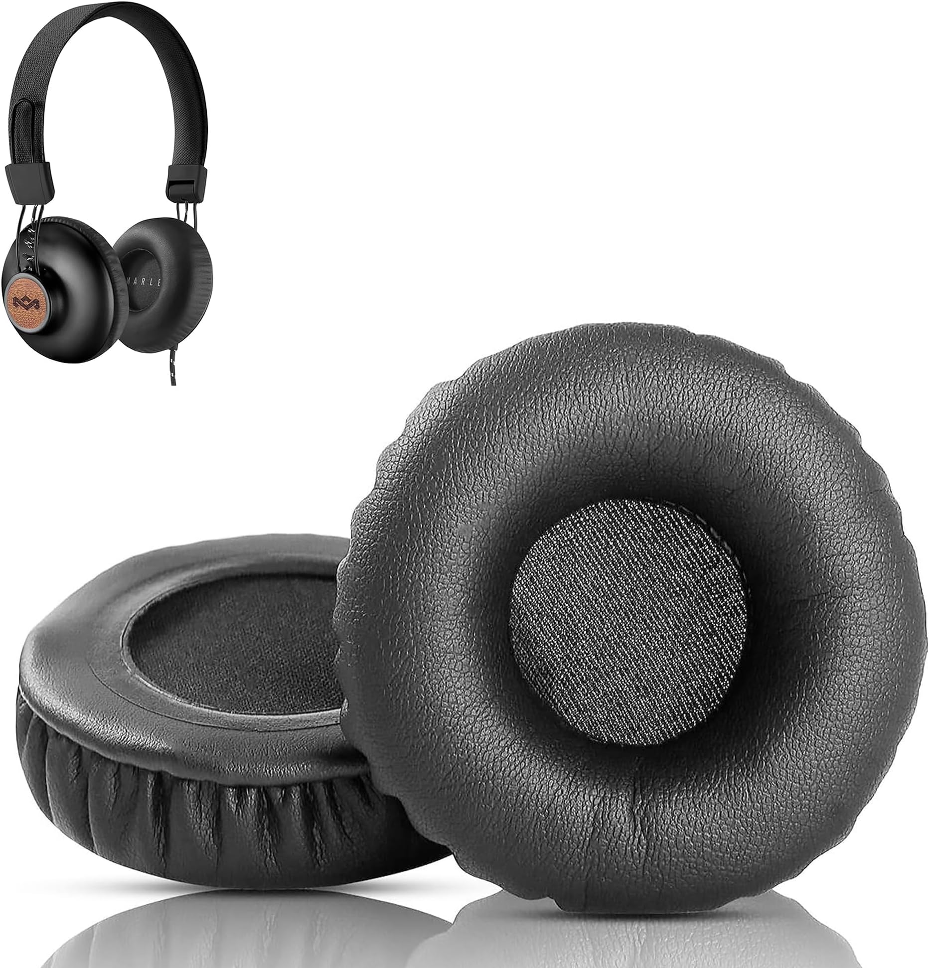 Positive Vibration Headphone Premium Protein Leather Replacement Earpads Compatible with House of Marley Positive Vibration Headphone Earpads Cushion