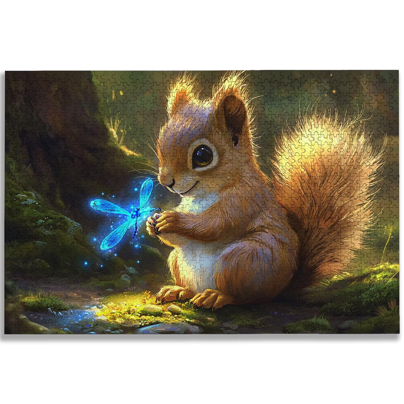 Puzzle 1500 Piezas, Puzzle Ardilla con Caja para Adultos, DIY Animal Rompecabezas Madera para Adultos, 1500 Piezas Rompecabezas Desafiante, para Decoracion Hogar, Regalo Mujer, Regalo Hombres, -1634