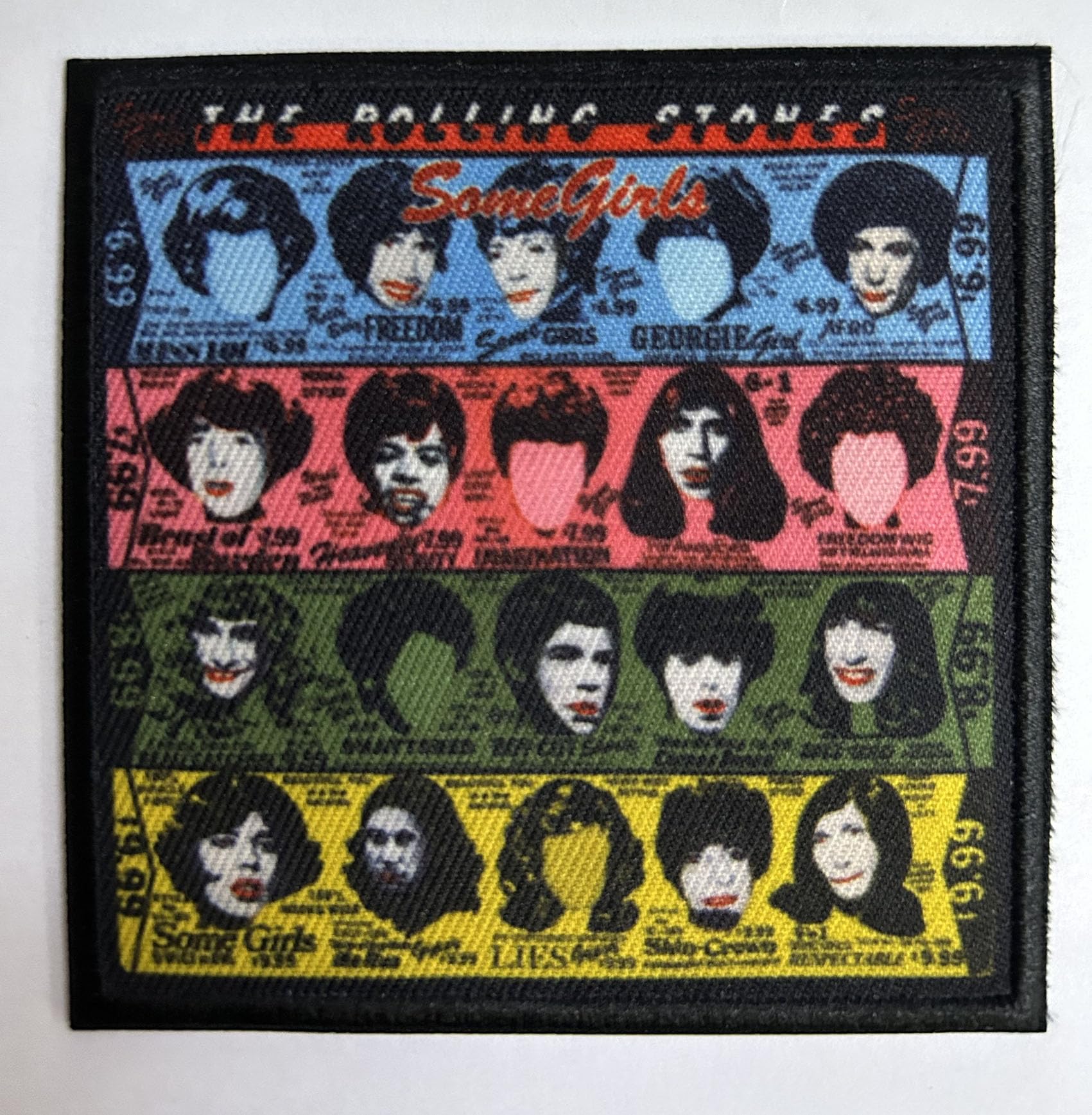C&D Visionary Girls Yellow, Red, Blue The Rolling Stones Some Patch - Red Medium Fabric Iron-On Patch - 1 Piece