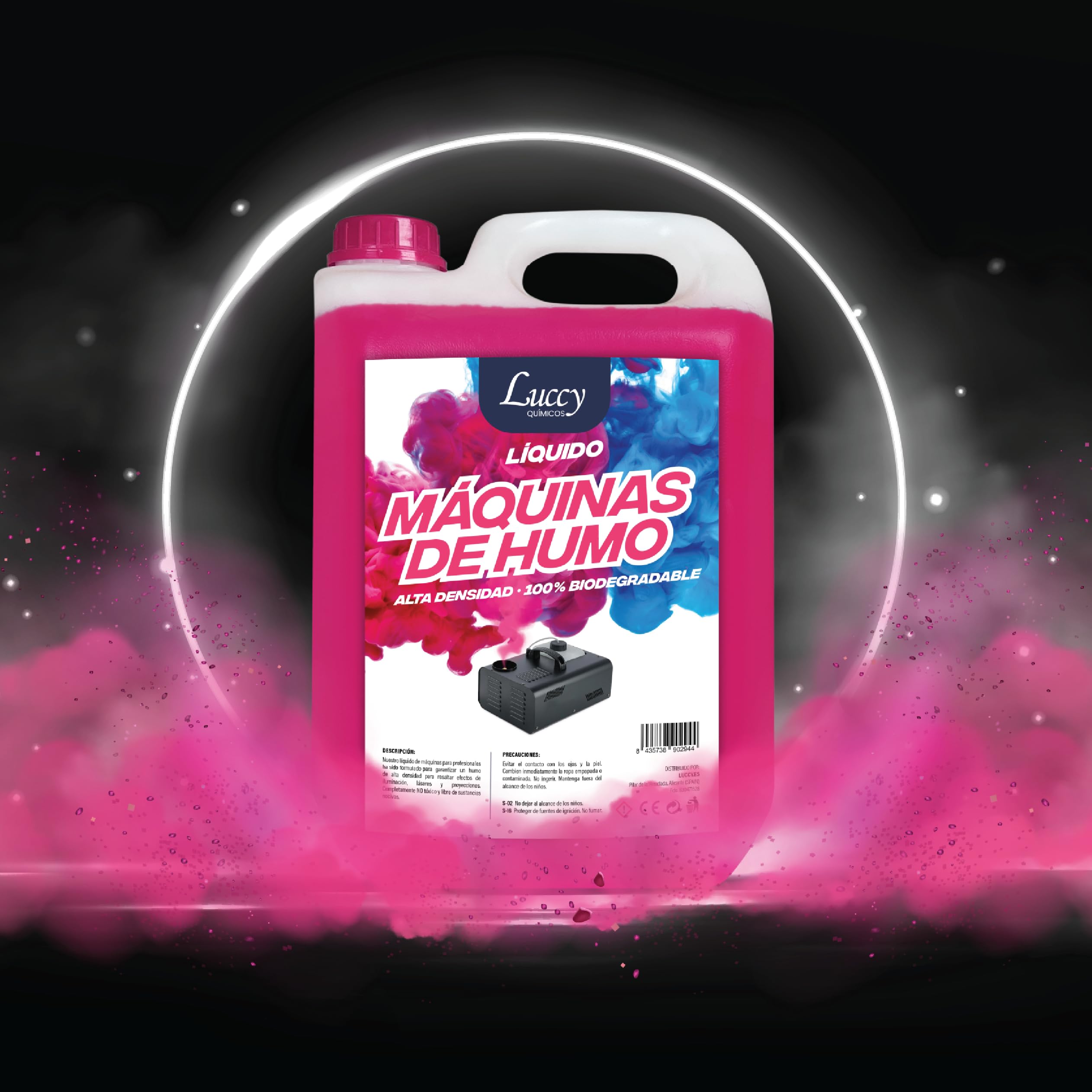 LUCCY Liquido per Macchina del Fumo Naturale 10 Litri - Liquido Fumo Alta Densità e Lunga Durata, Sicuro per la Respirazione, Feste, Eventi, Discoteca