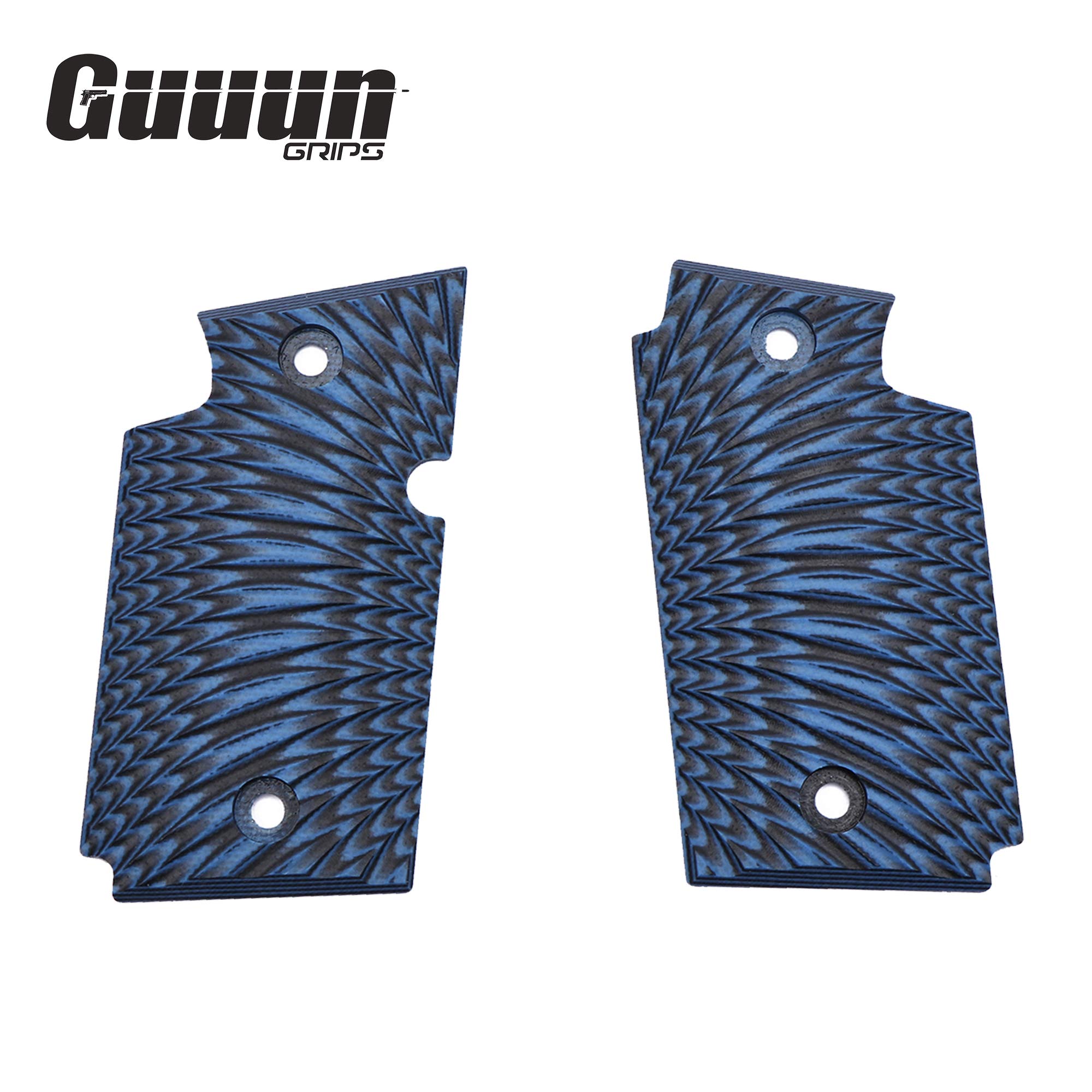 Guuun G10 Grips for Sig P938 Sunburst Texture - Blue/Black